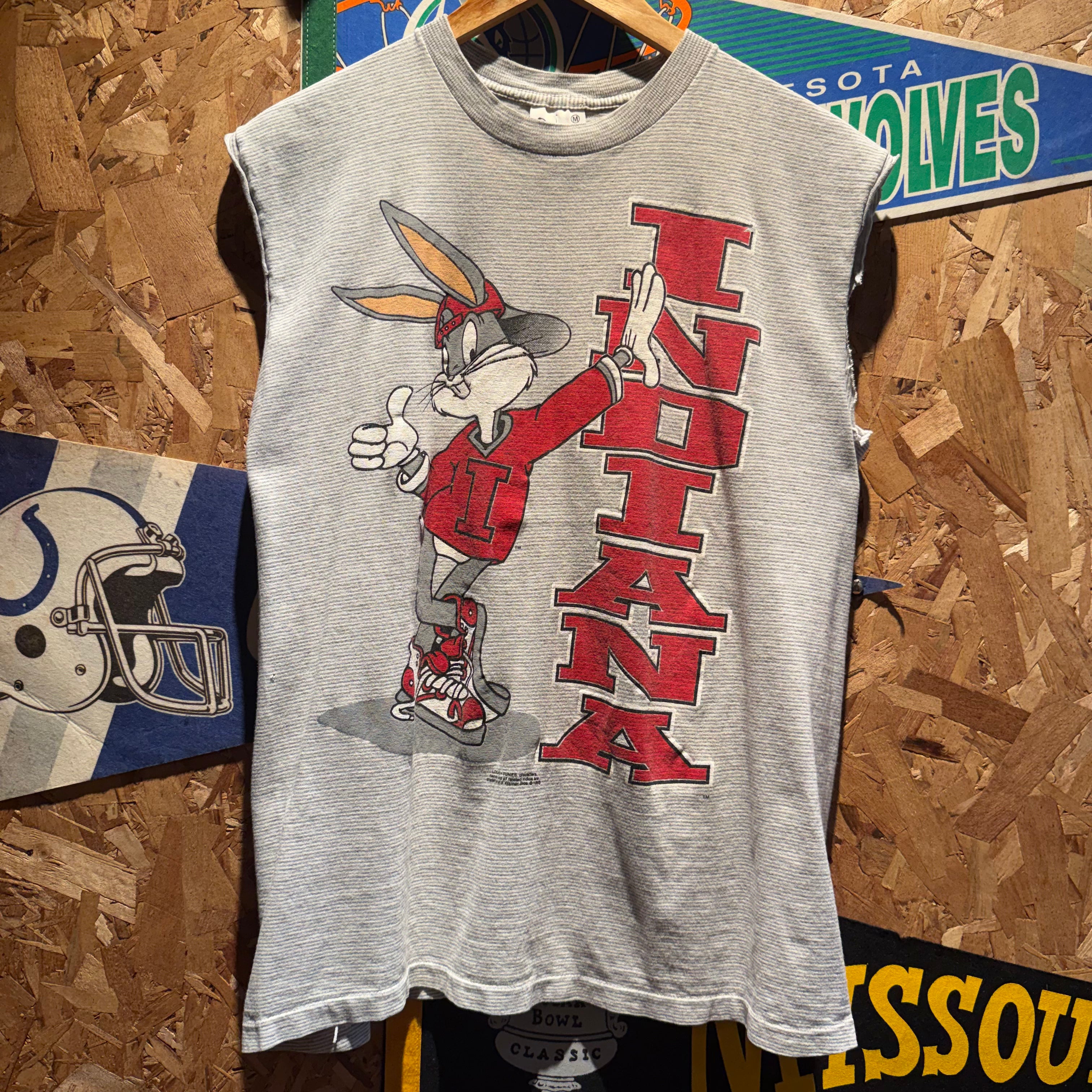 Vintage University of Indiana Bugs Bunny Sleeveless T-Shirt: M