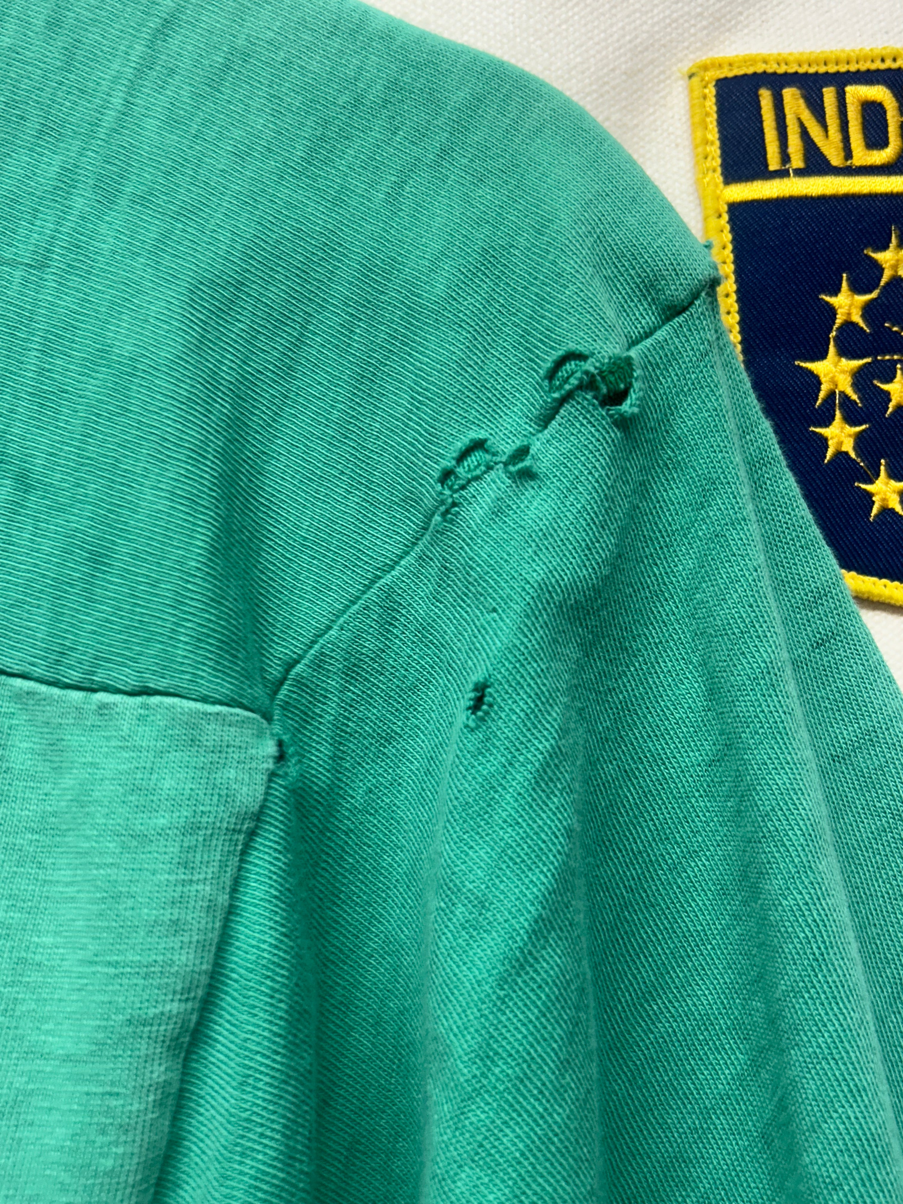 Vintage 1970s Vincennes Lincoln Rack Em Up! Alices Basketball T-Shirt: M