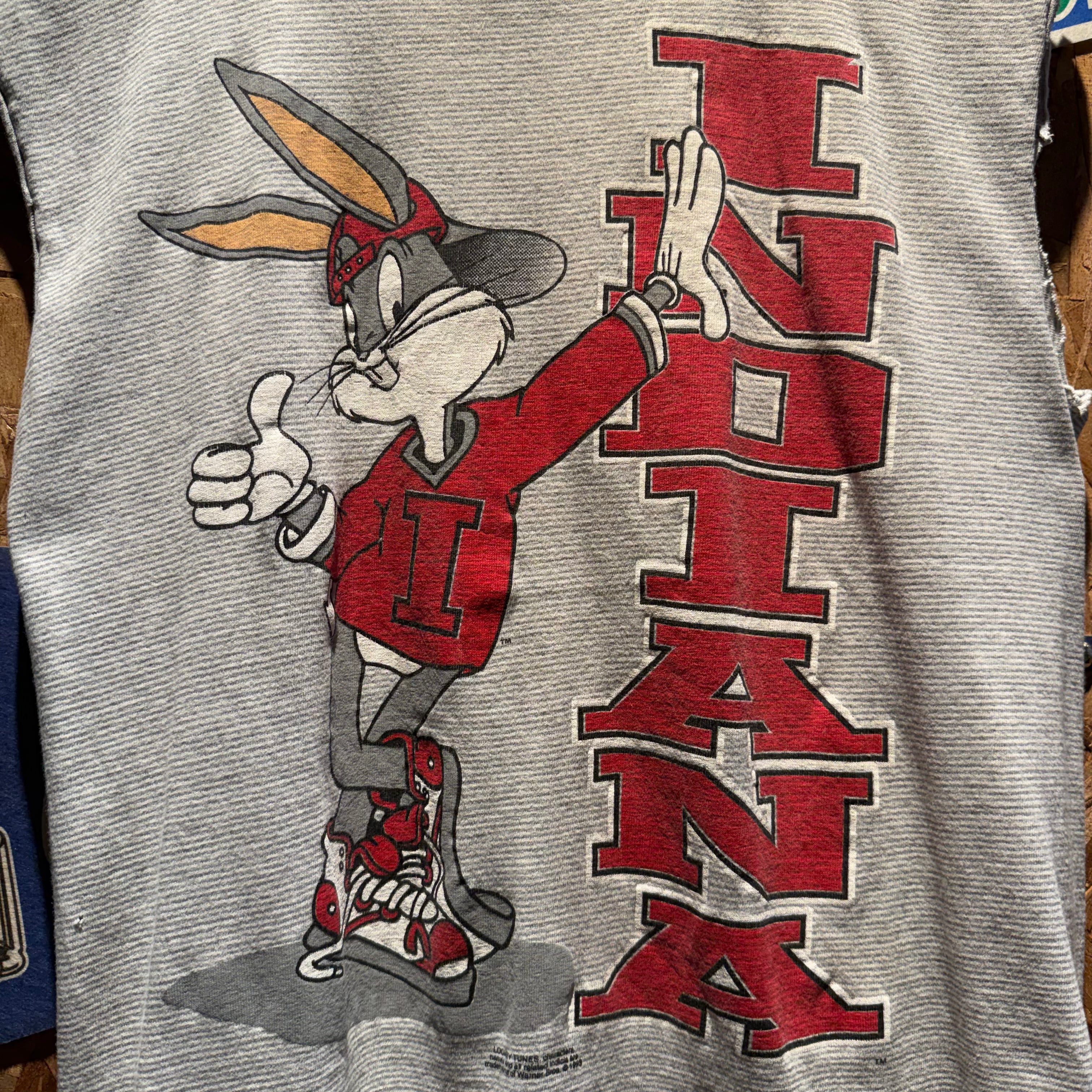 Vintage University of Indiana Bugs Bunny Sleeveless T-Shirt: M