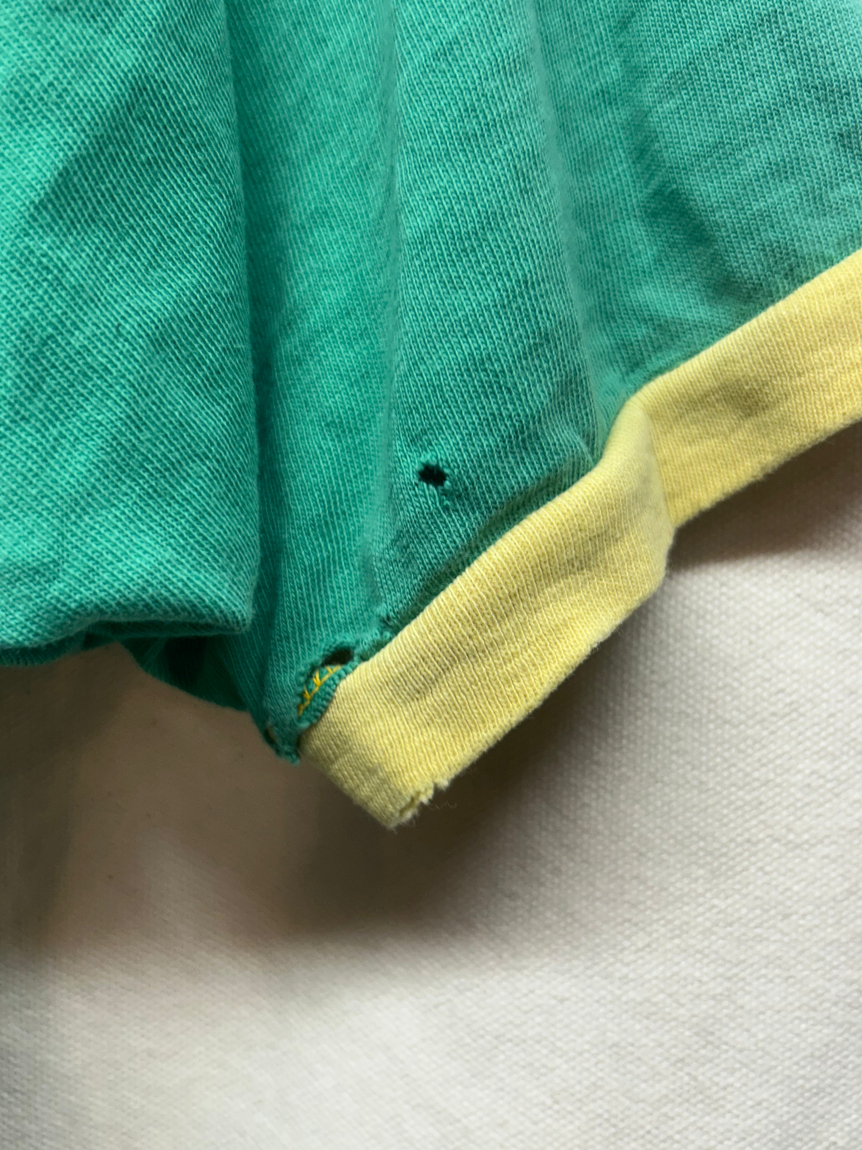 Vintage 1970s Vincennes Lincoln Rack Em Up! Alices Basketball T-Shirt: M