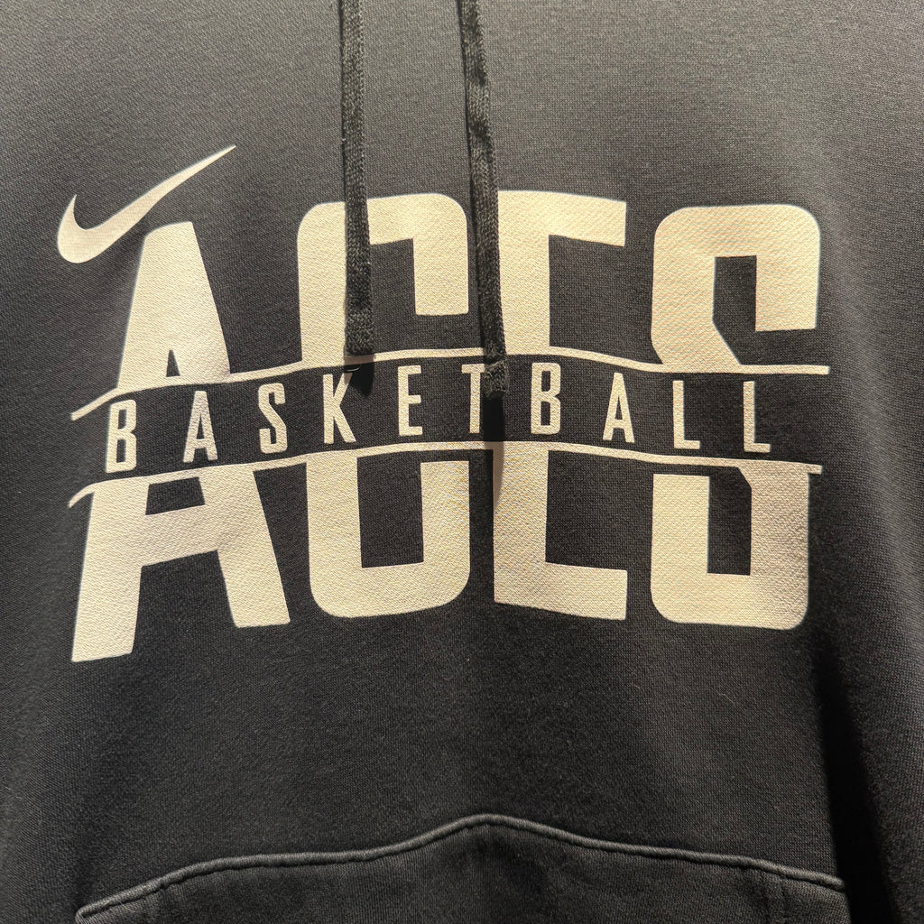 Vintage Nike University of Evansville Purple Aces Basketball Hoodie: L