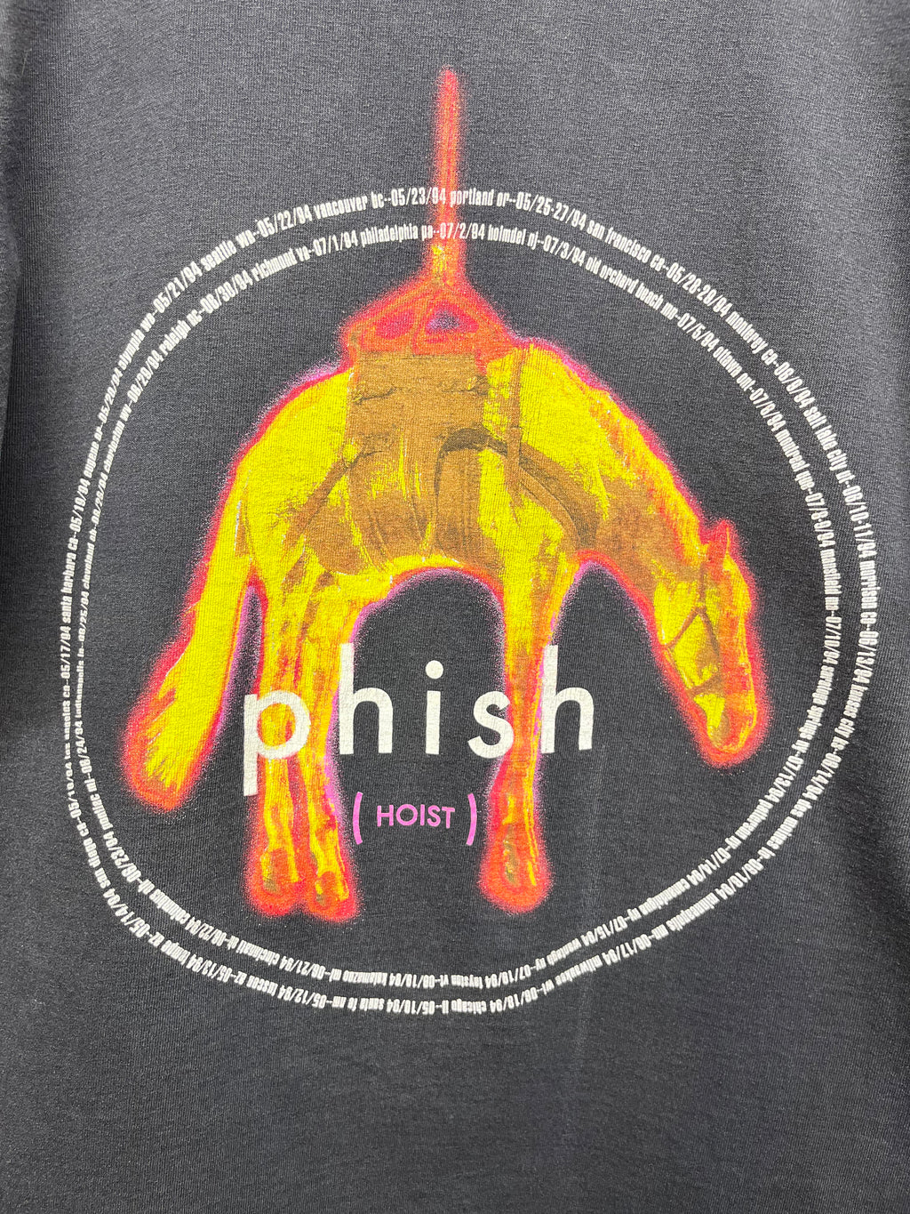 Vintage Phish Hoist Band Concert Tour 1994 Black T-Shirt: Large