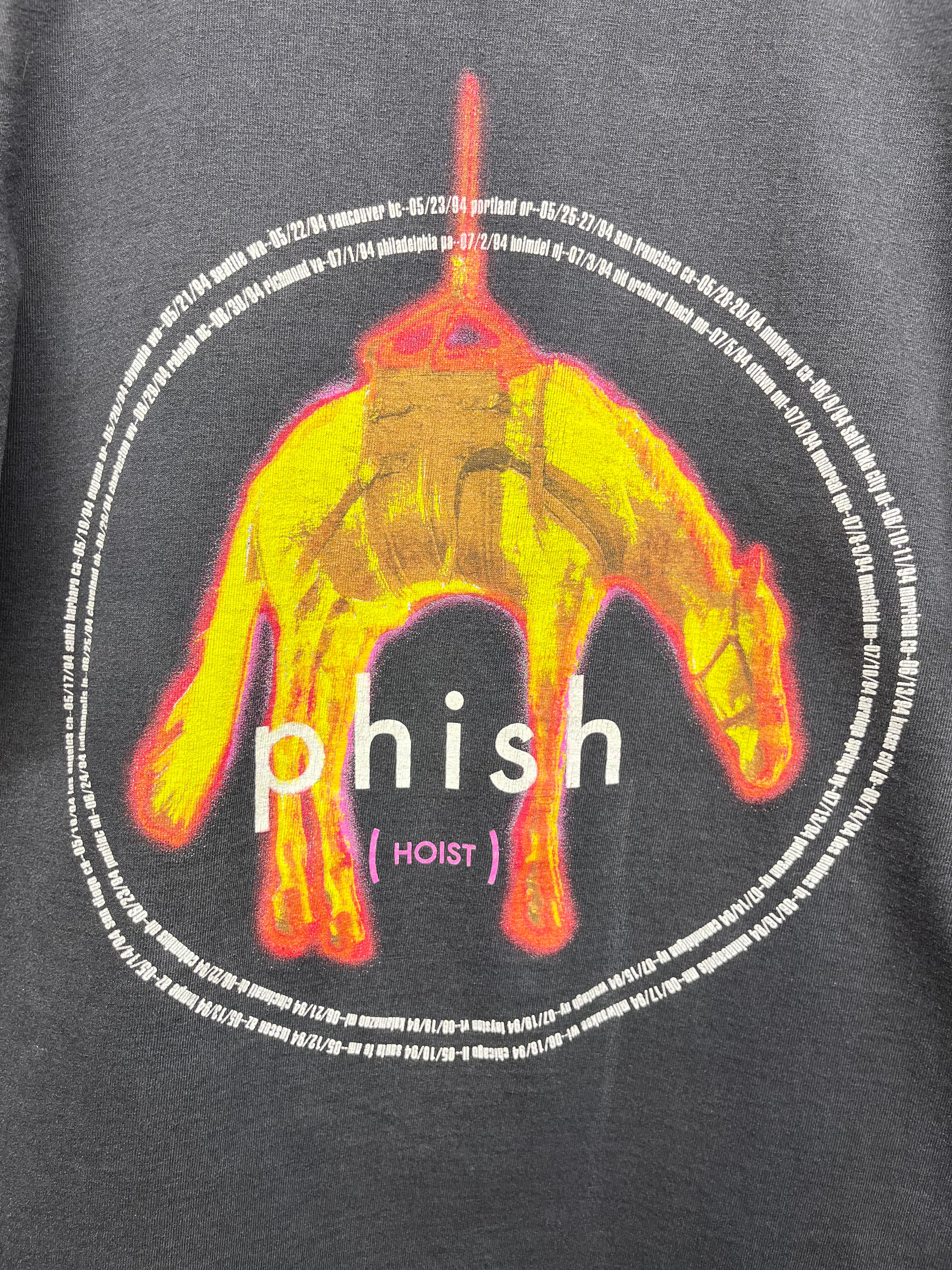 Vintage Phish Hoist Band Concert Tour 1994 Black T-Shirt: Large