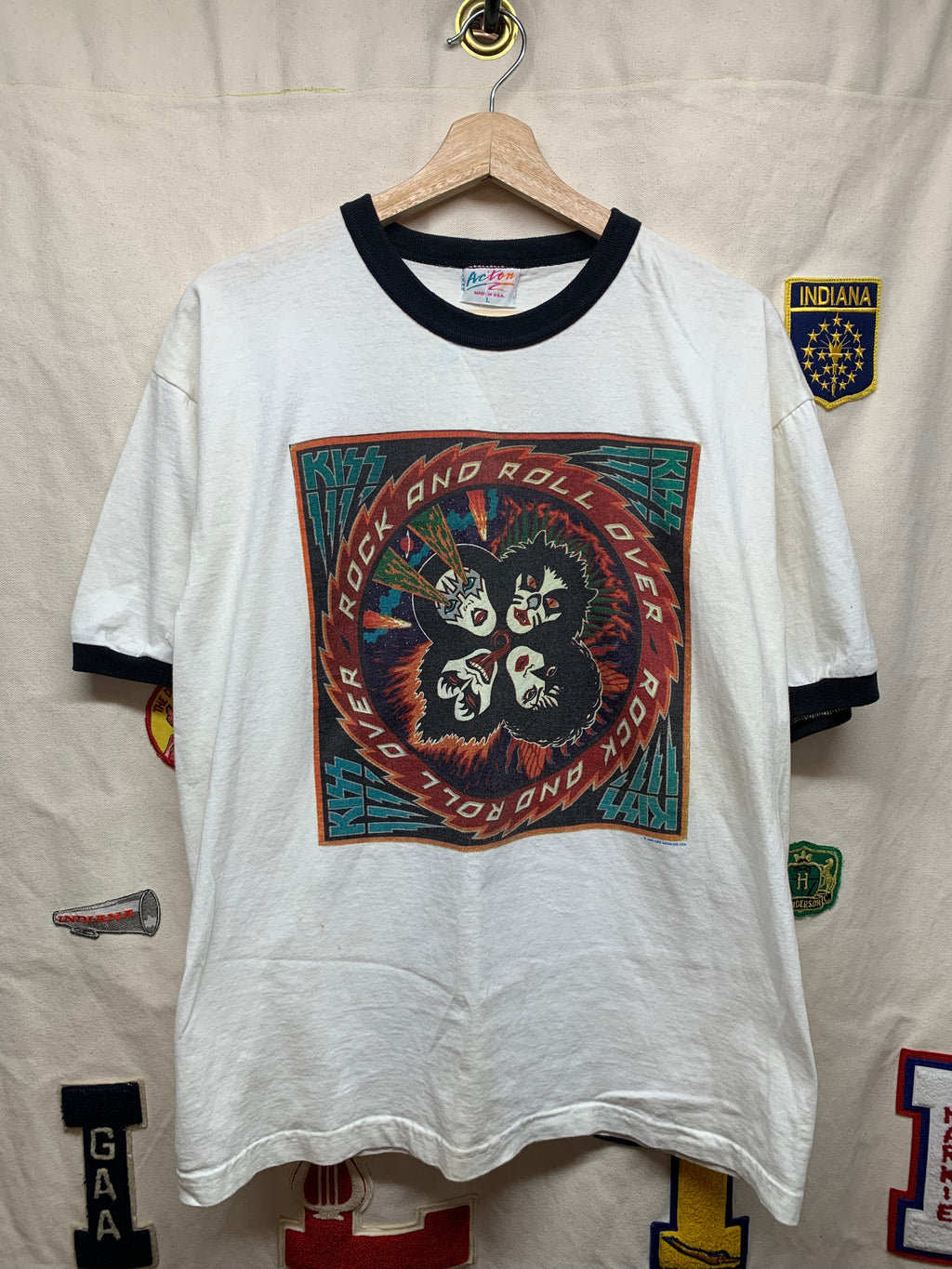 Vintage 1994 Kiss Rock and Roll Over Tour Band Shirt Large