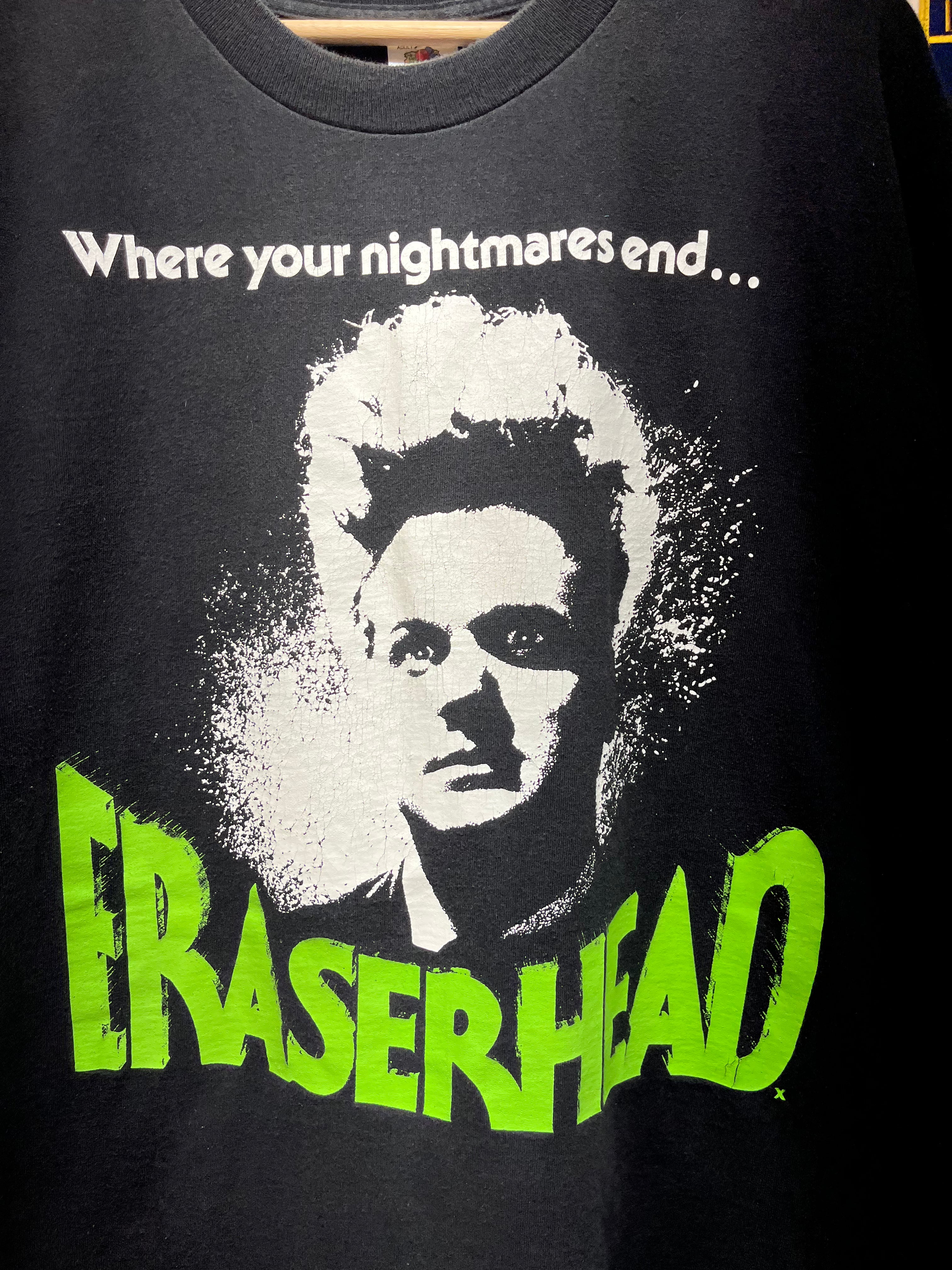 Vintage Eraserhead Horror Movie David Lynch Promo Black 90s T-Shirt: XL