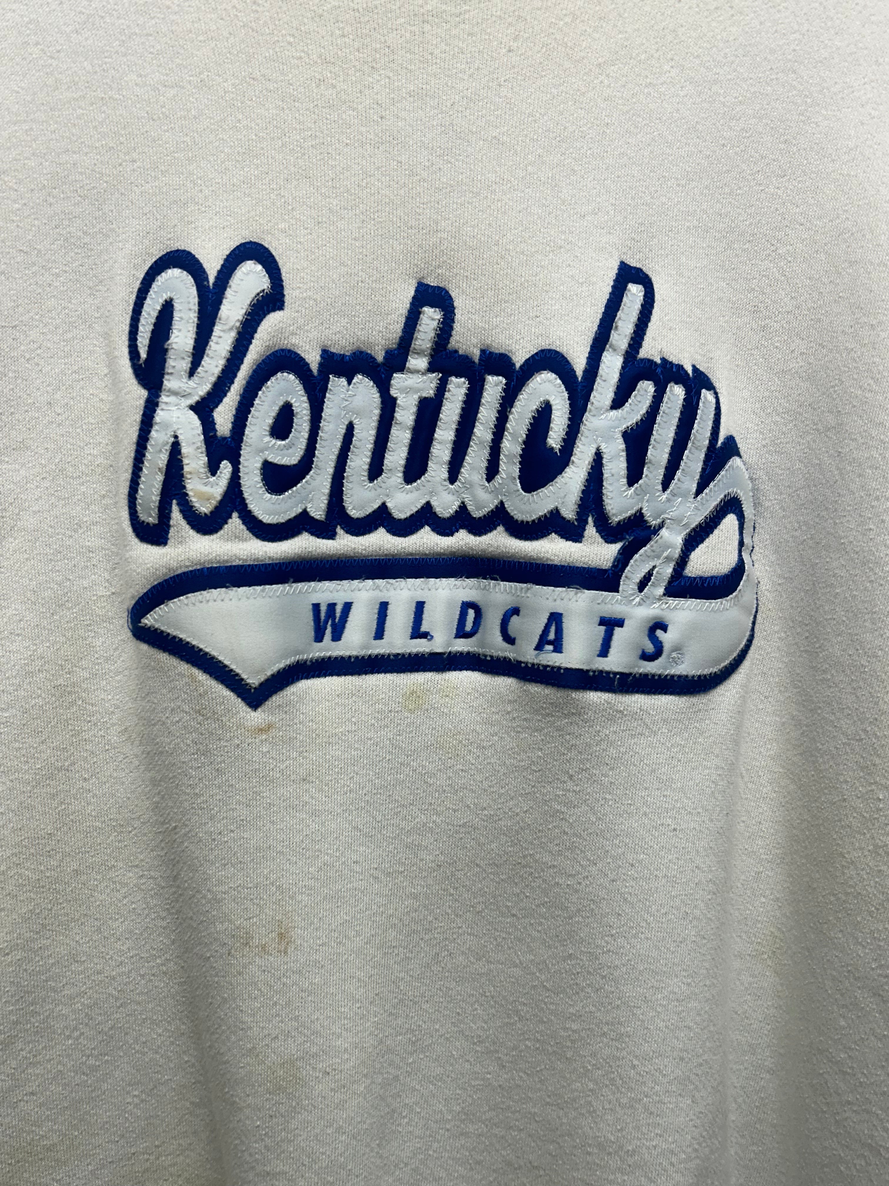 Vintage Kentucky Wildcats UK Jerzees White Crewneck: XXL