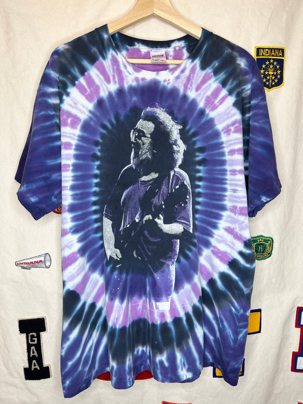 Vintage Jerry Garcia Grateful Dead Purple Tie-Dye 1996 Memorial T-Shirt: XL