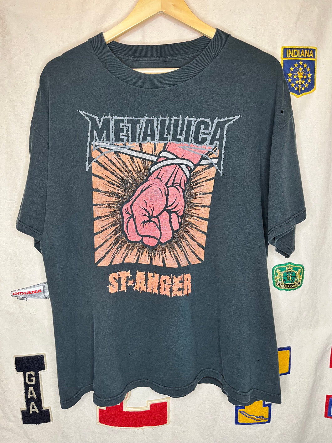 Vintage Metallica St Anger Fist 2004 Black Concert T-Shirt: XL
