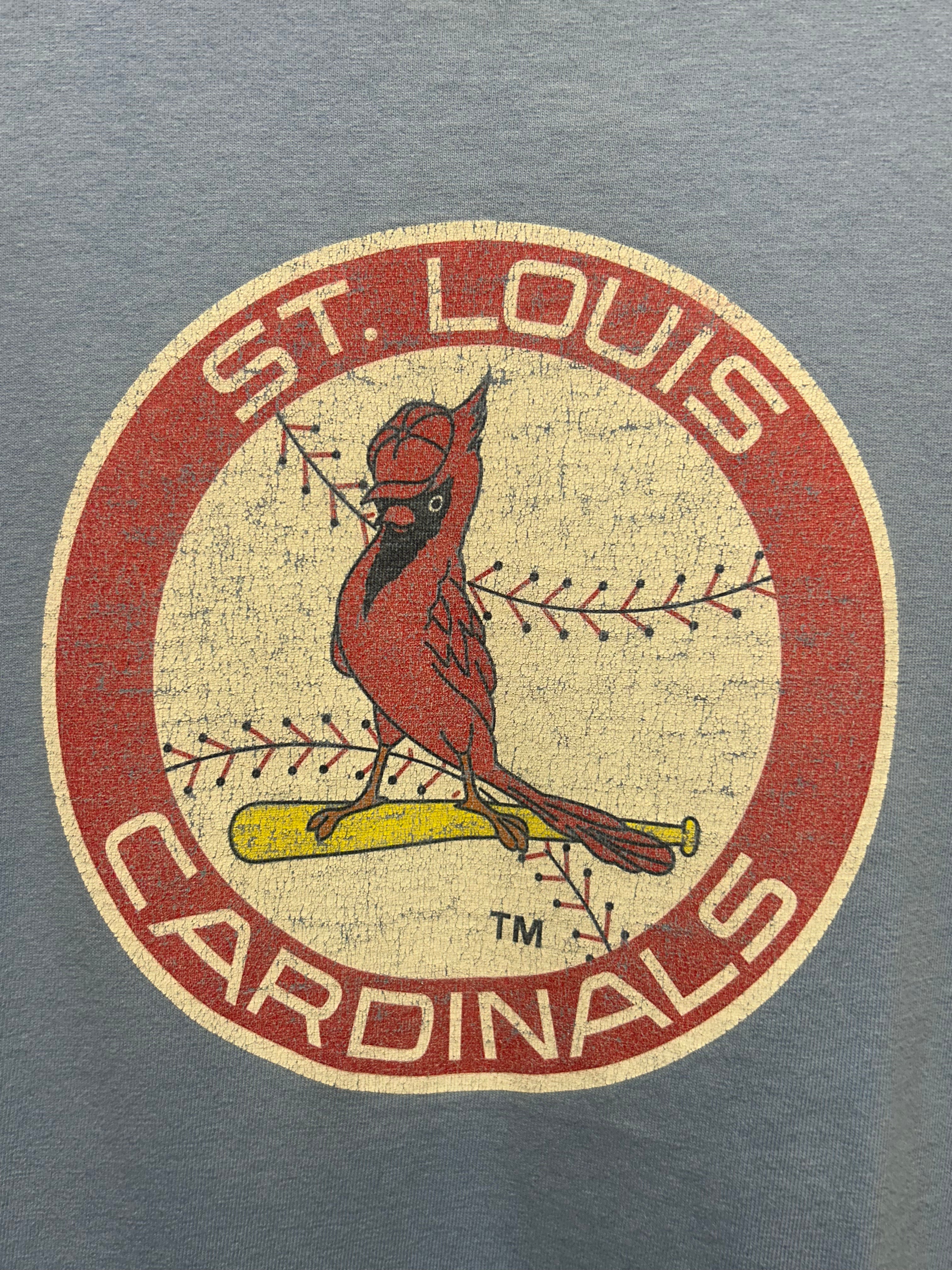 Vintage St. Louis Cardinals Nike Baseball Blue/Red Ringer T-Shirt: L