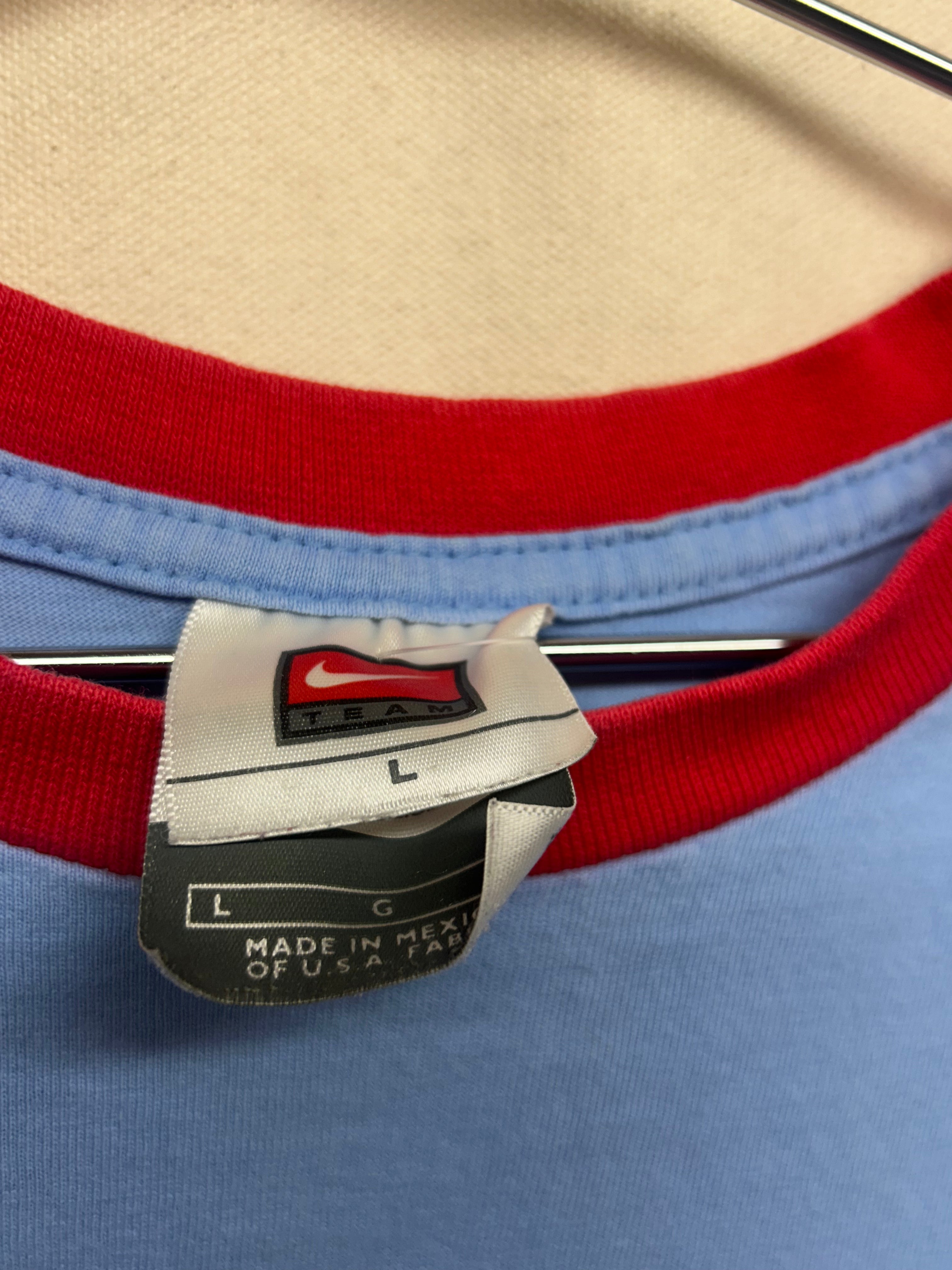 Vintage St. Louis Cardinals Nike Baseball Blue/Red Ringer T-Shirt: L