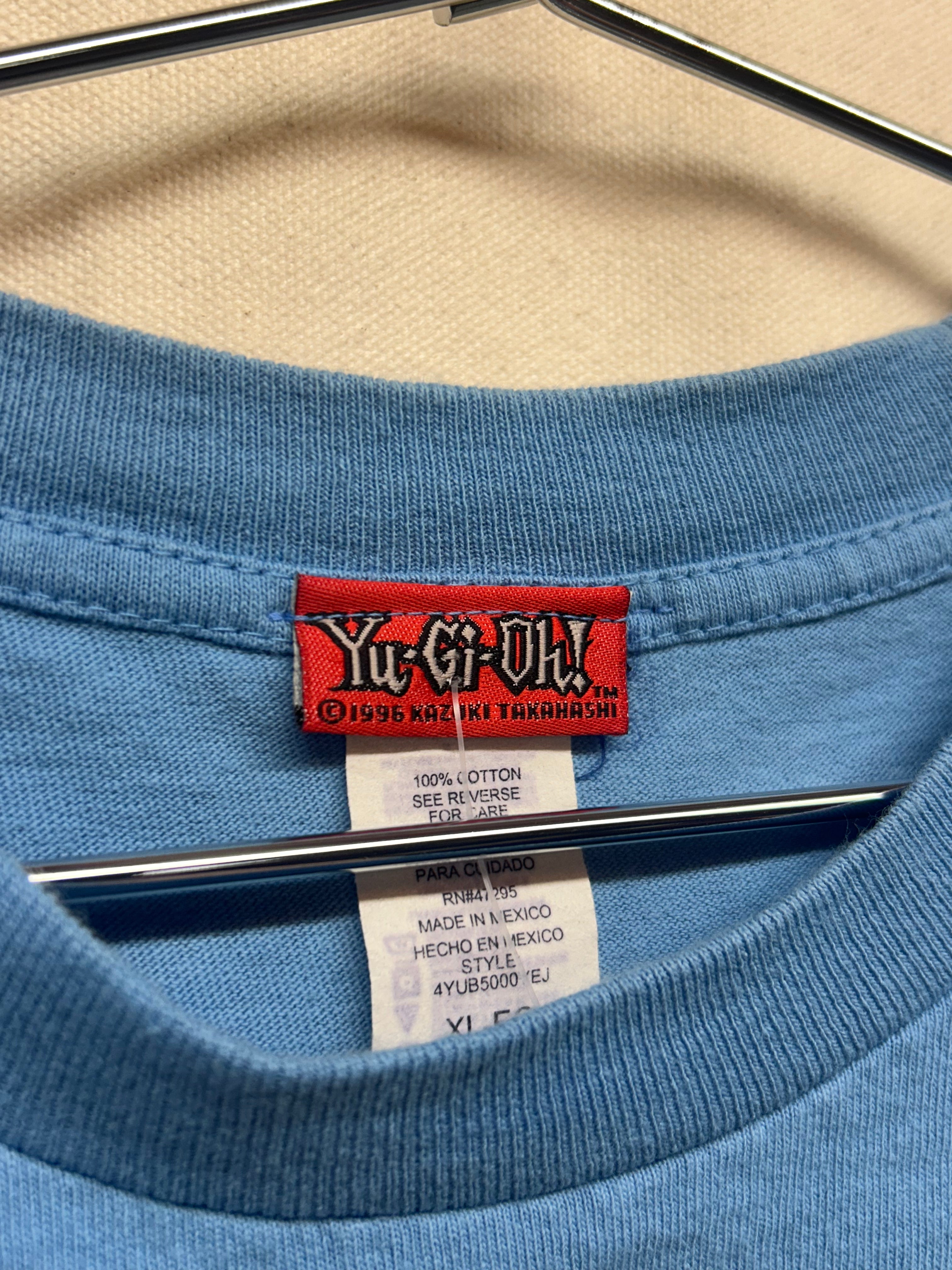 Vintage Yu-Gi-Oh! Y2K "It's Time to Duel" Blue T-Shirt: Youth XL/Small
