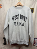 Vtg West Point Marine Academy Reverse Fleece Crewneck: L