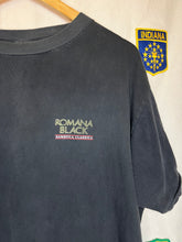 Load image into Gallery viewer, Vintage Romana Black Sambuca Classica Liquor Alcohol T-Shirt: Large
