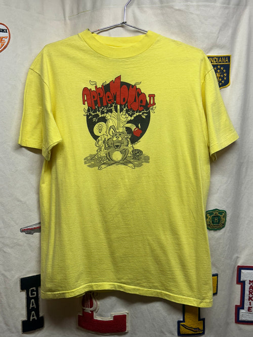 Vintage 80s Apple Mouse II Yellow T-Shirt: L