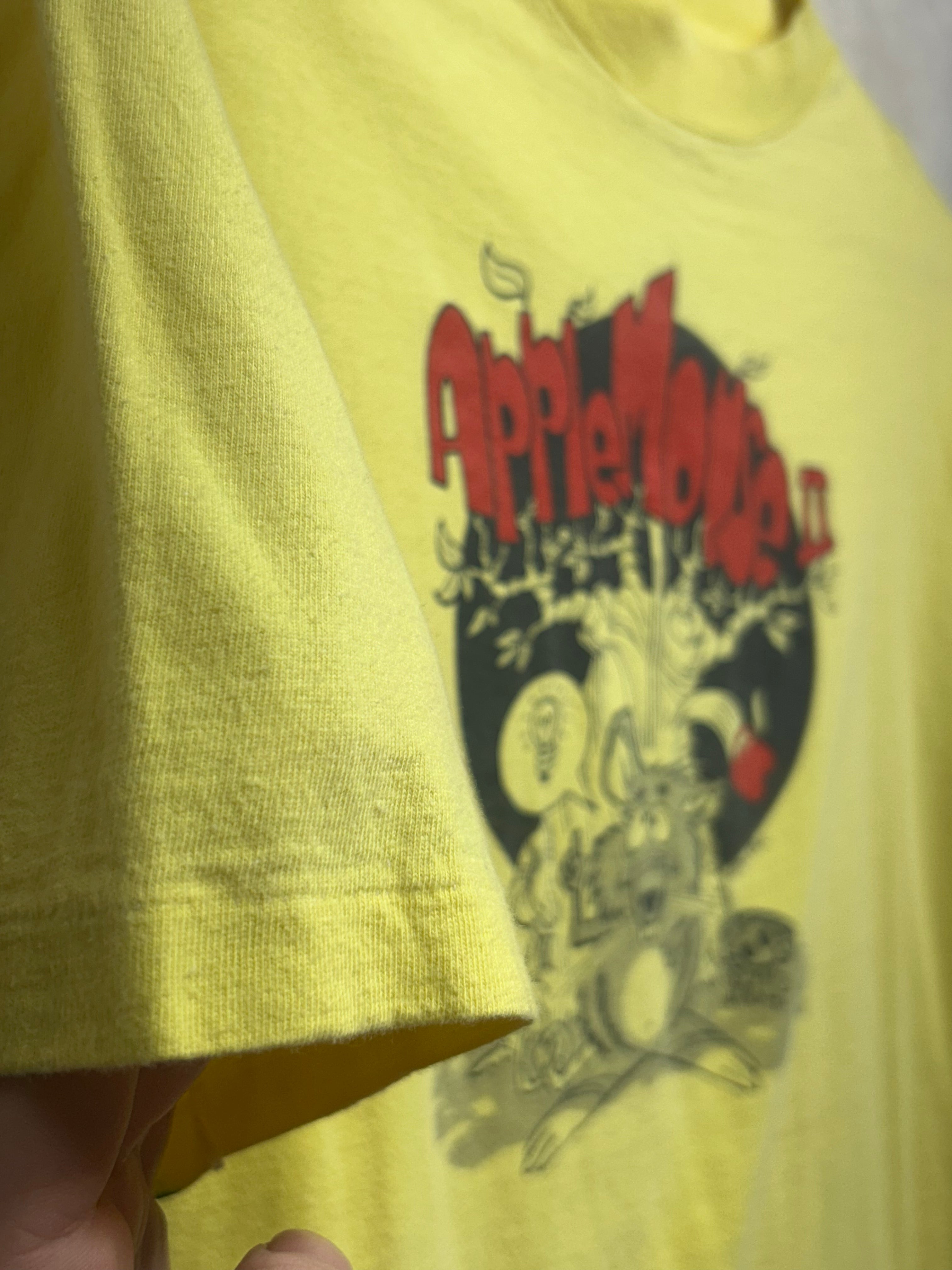 Vintage 80s Apple Mouse II Yellow T-Shirt: L