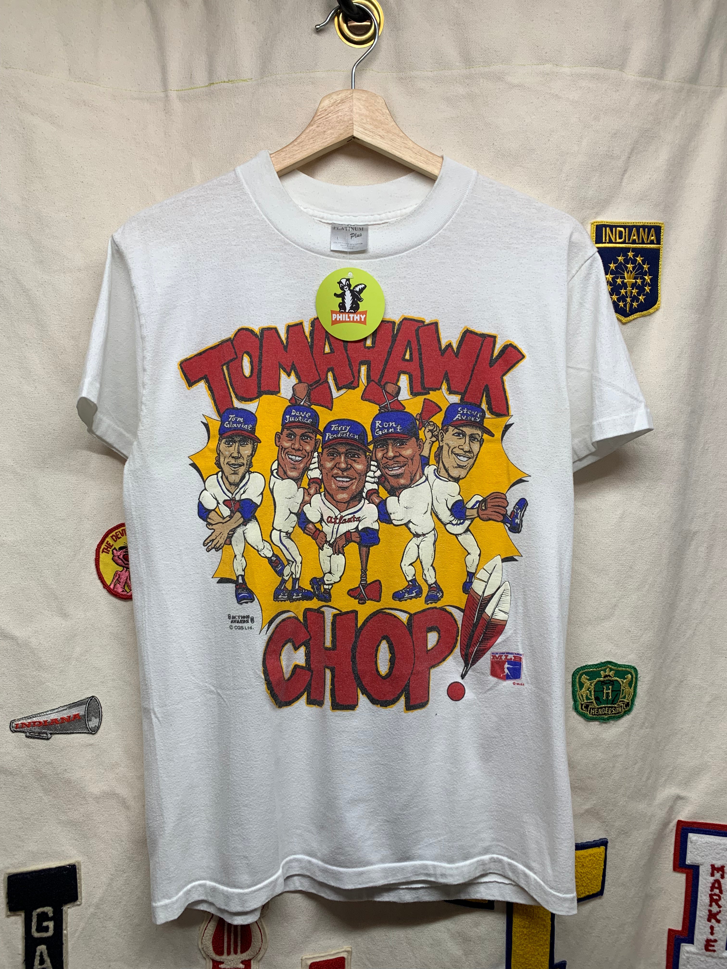 Vintage Atlanta Braves MLB Baseball Tomahawk Chop Medium/Large Shirt