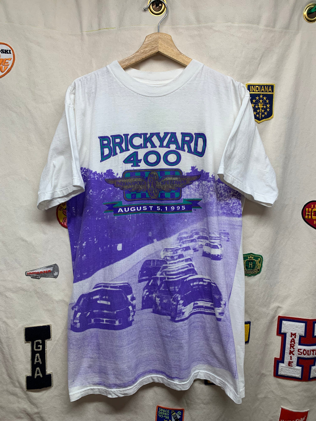 Vintage 1995 Indianapolis Speedway NASCAR Brickyard Racing Track Shirt Large