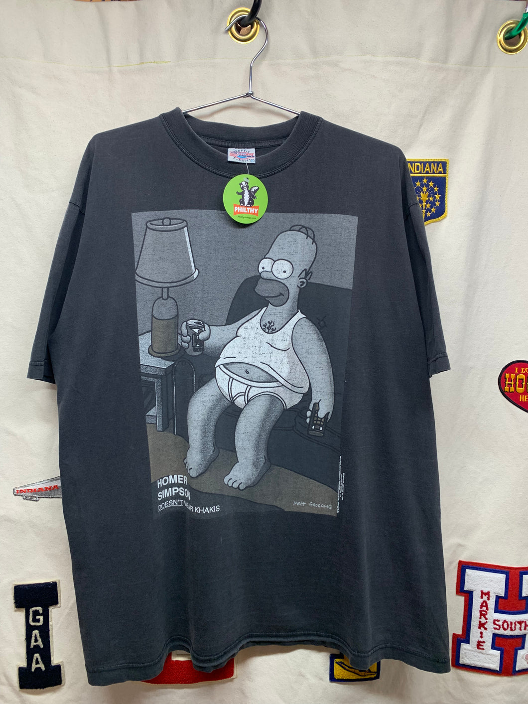 Vintage 1995 Matt Groening Simpsons Homer Doesn't Wear Khakis XL Shirt