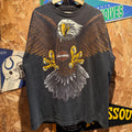 Vintage Harley Davidson Bud's Evansville, Indiana Eagle All Over Print Graphic T-Shirt: XL