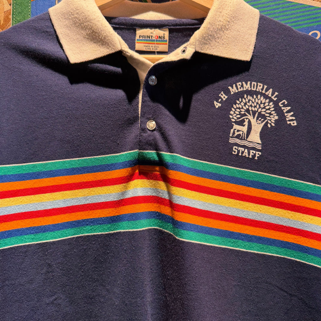 Vintage 4-H Memorial Camp Staff Polo Shirt: XL