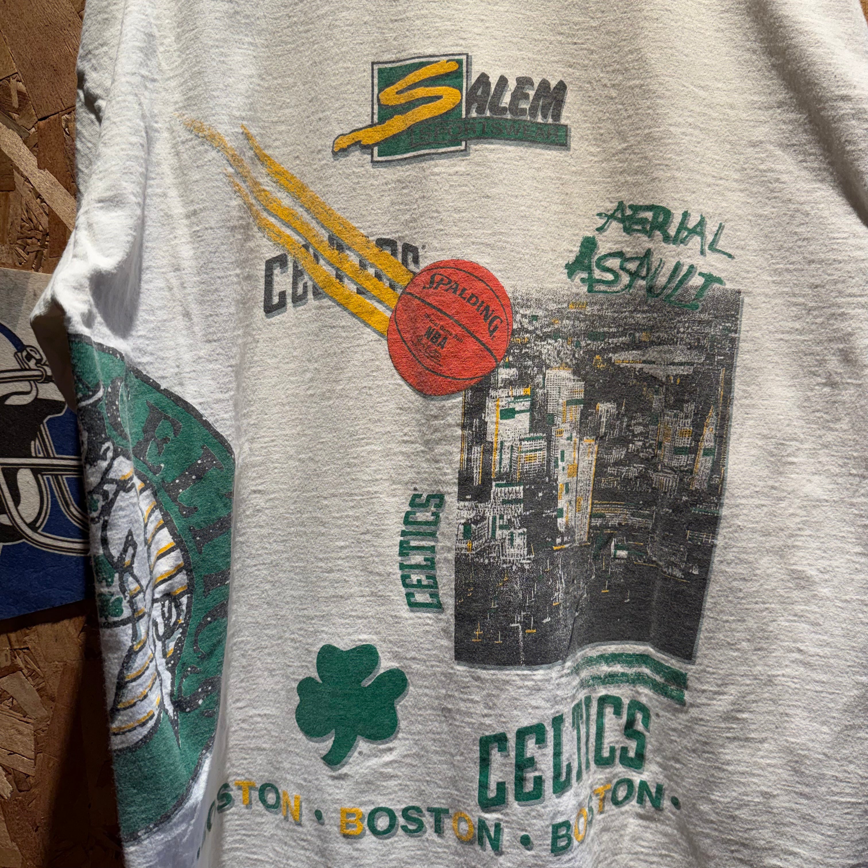 Vintage Aerial Assault NBA Boston Celtics All Over Graphic T-Shirt: XL