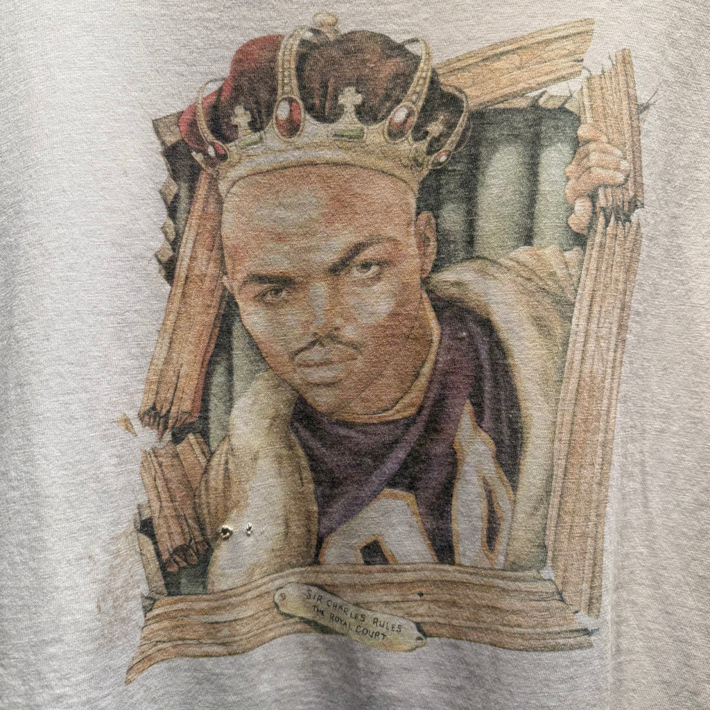 Vintage NBA Sir Charles Barkley Gray Tag Nike T-Shirt: XL