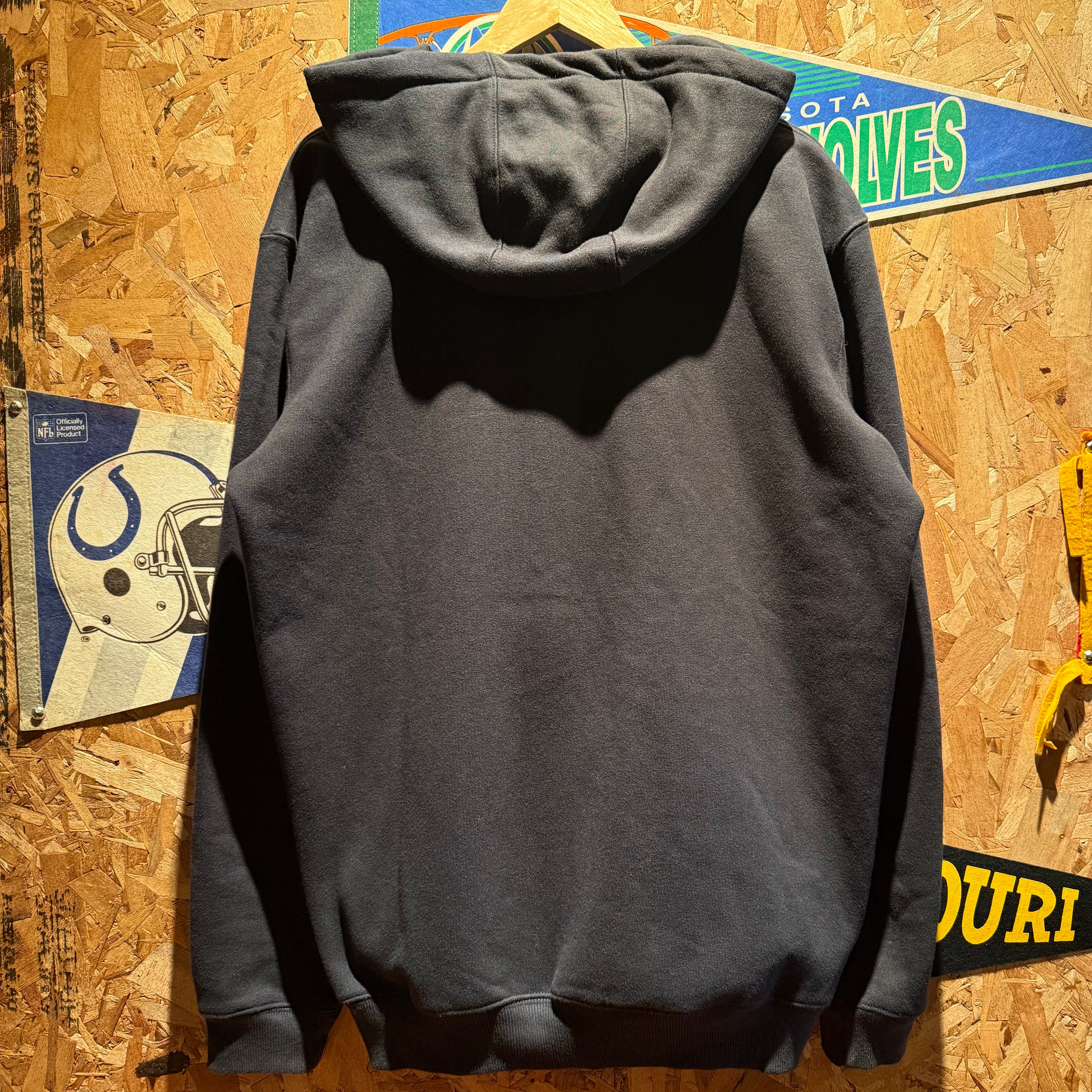Vintage Black Carhartt Zip-Up Hoodie: L