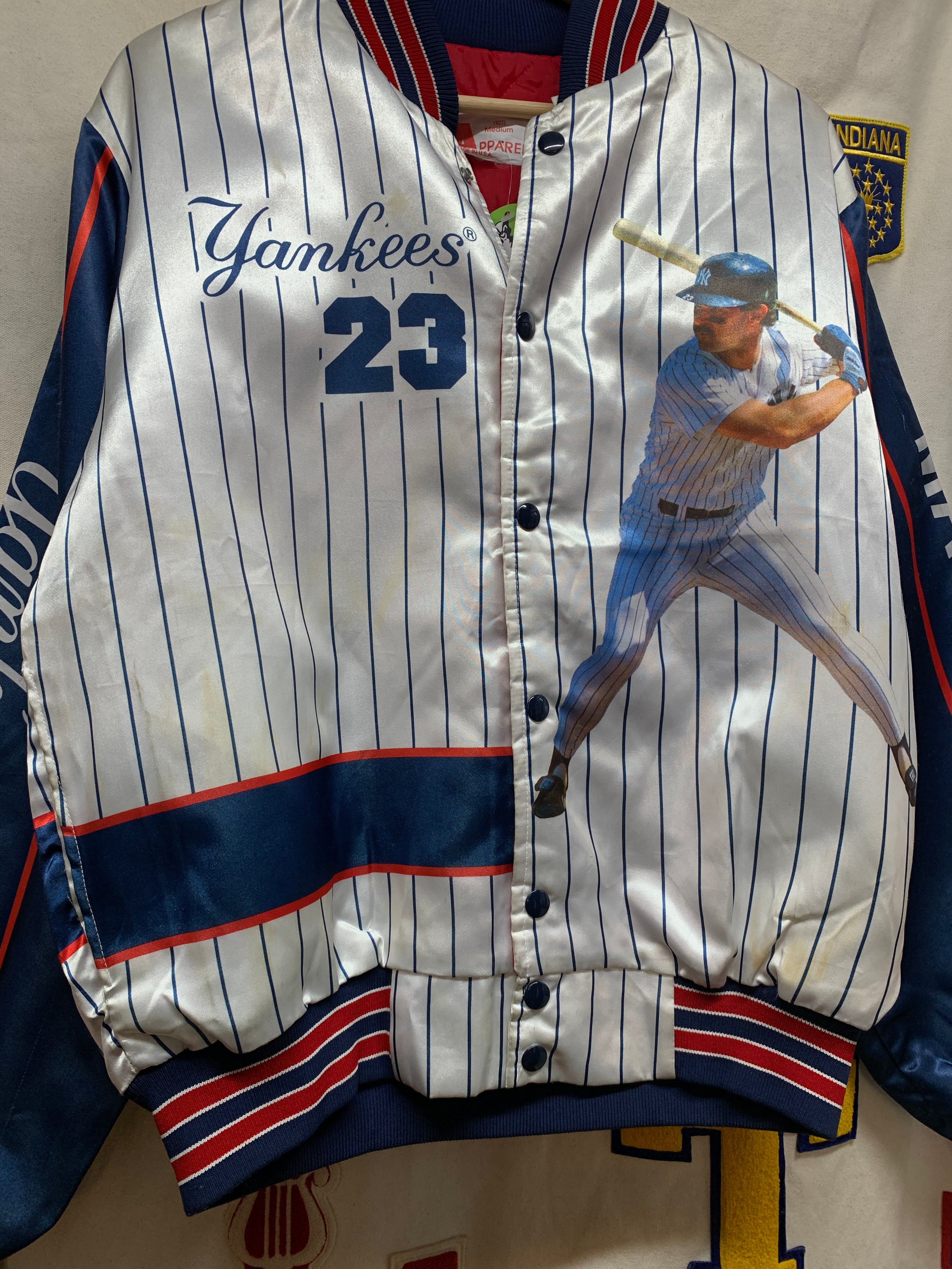 Vintage New York Yankees Don Mattingly MLB Baseball Satin Jacket Medium