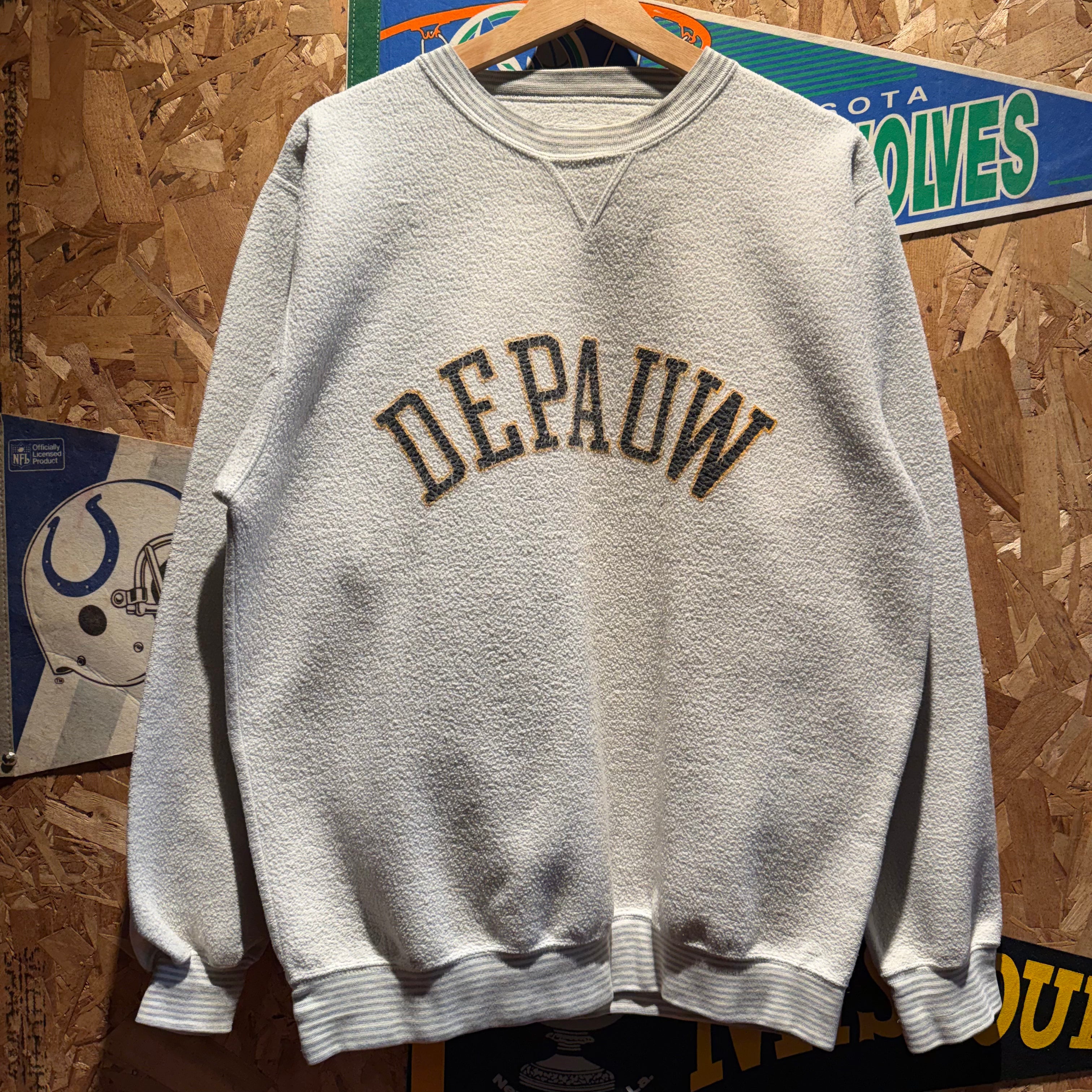 Vintage DePauw University Gear Crewneck Sweater: L
