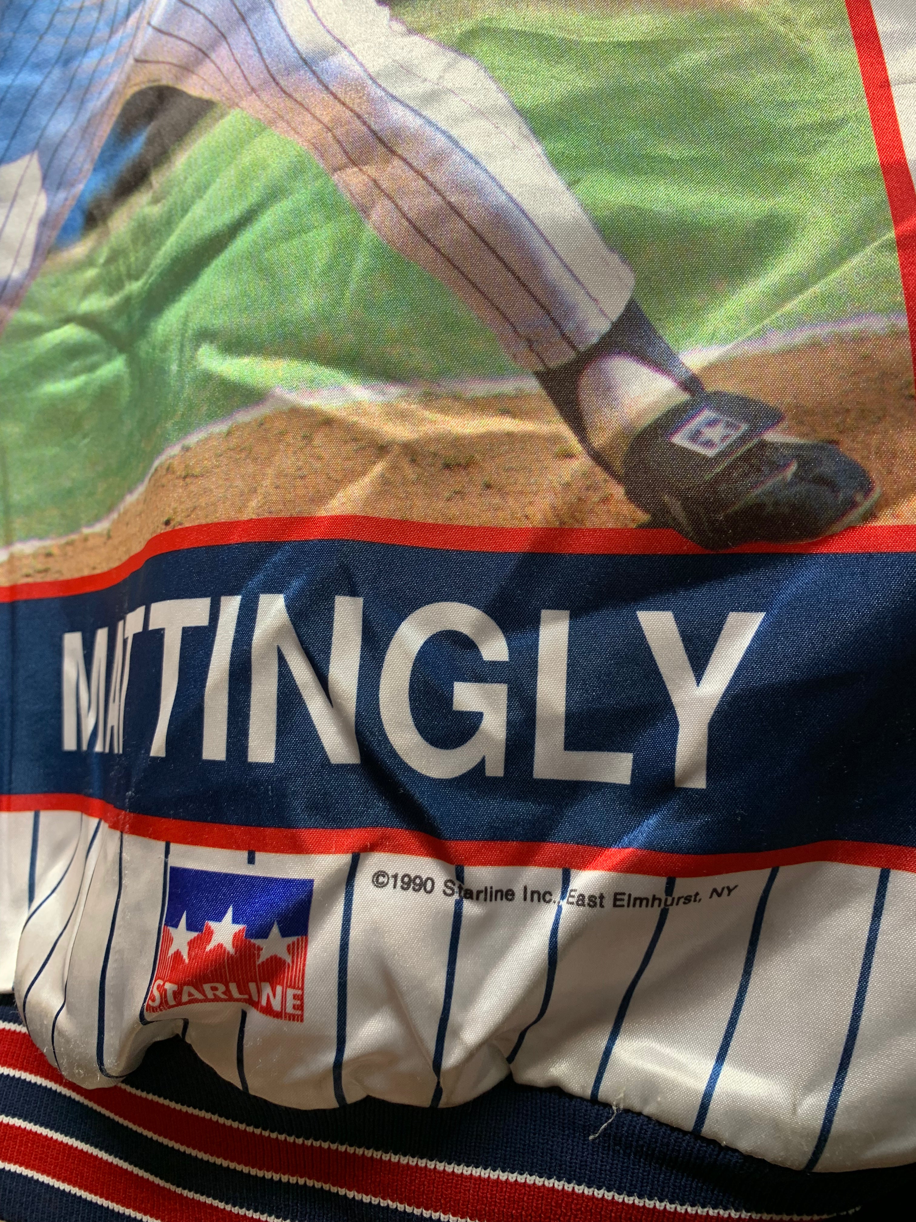 Vintage New York Yankees Don Mattingly MLB Baseball Satin Jacket Medium