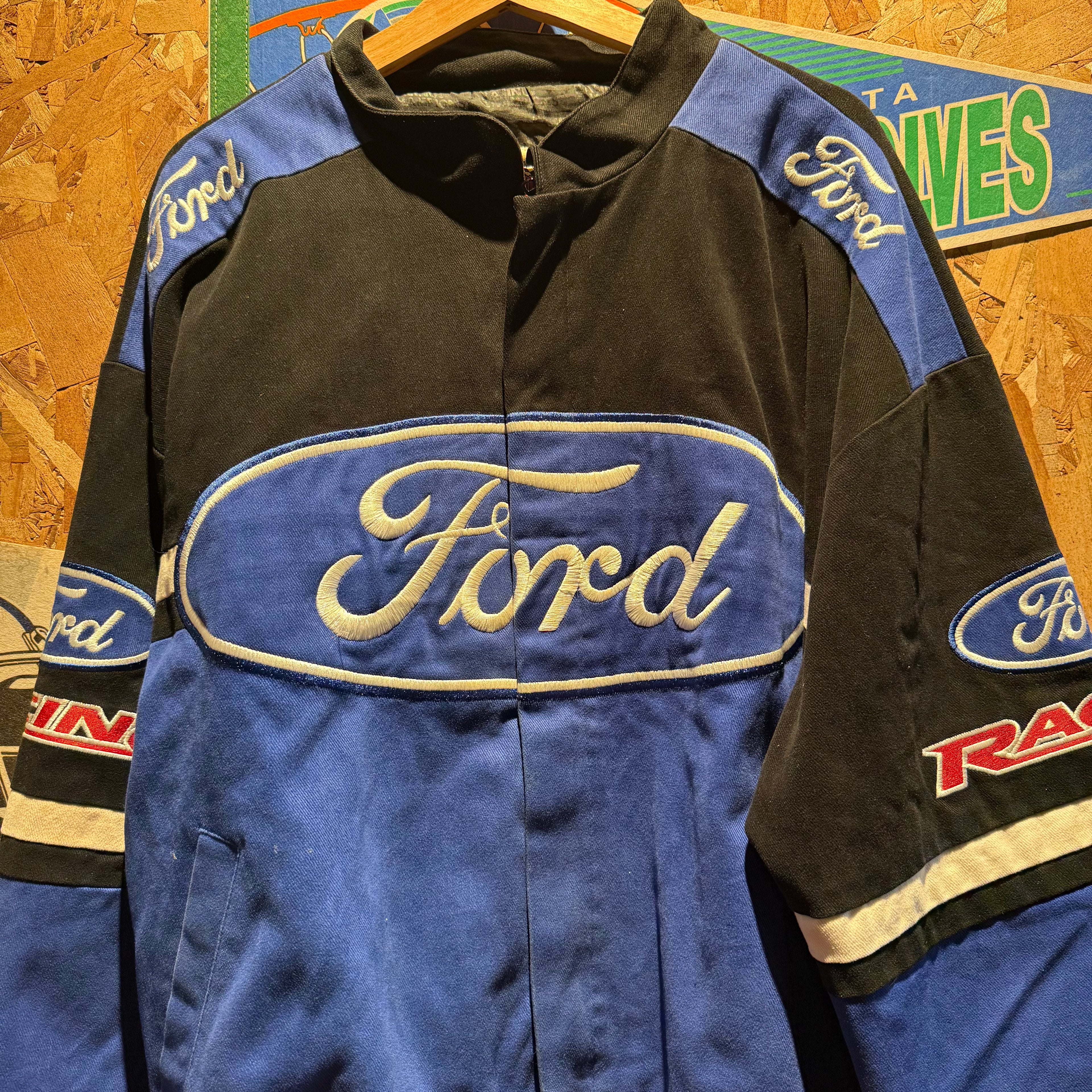 Vintage NASCAR Ford Racing Champions Jersey Jacket: L