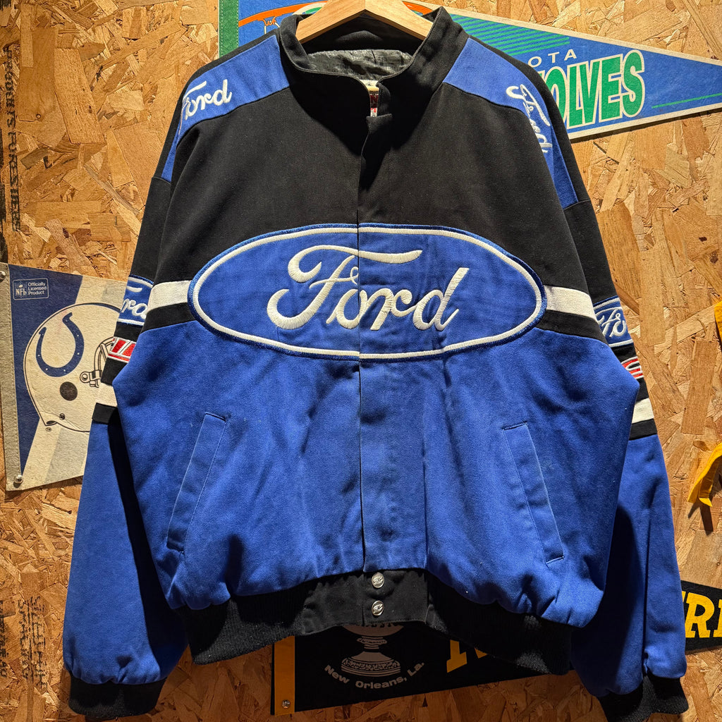 Vintage NASCAR Ford Racing Champions Jersey Jacket: L
