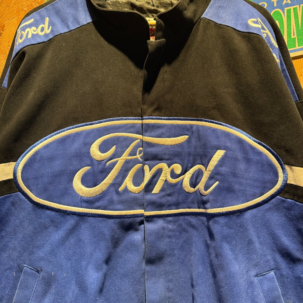 Vintage NASCAR Ford Racing Champions Jersey Jacket: L