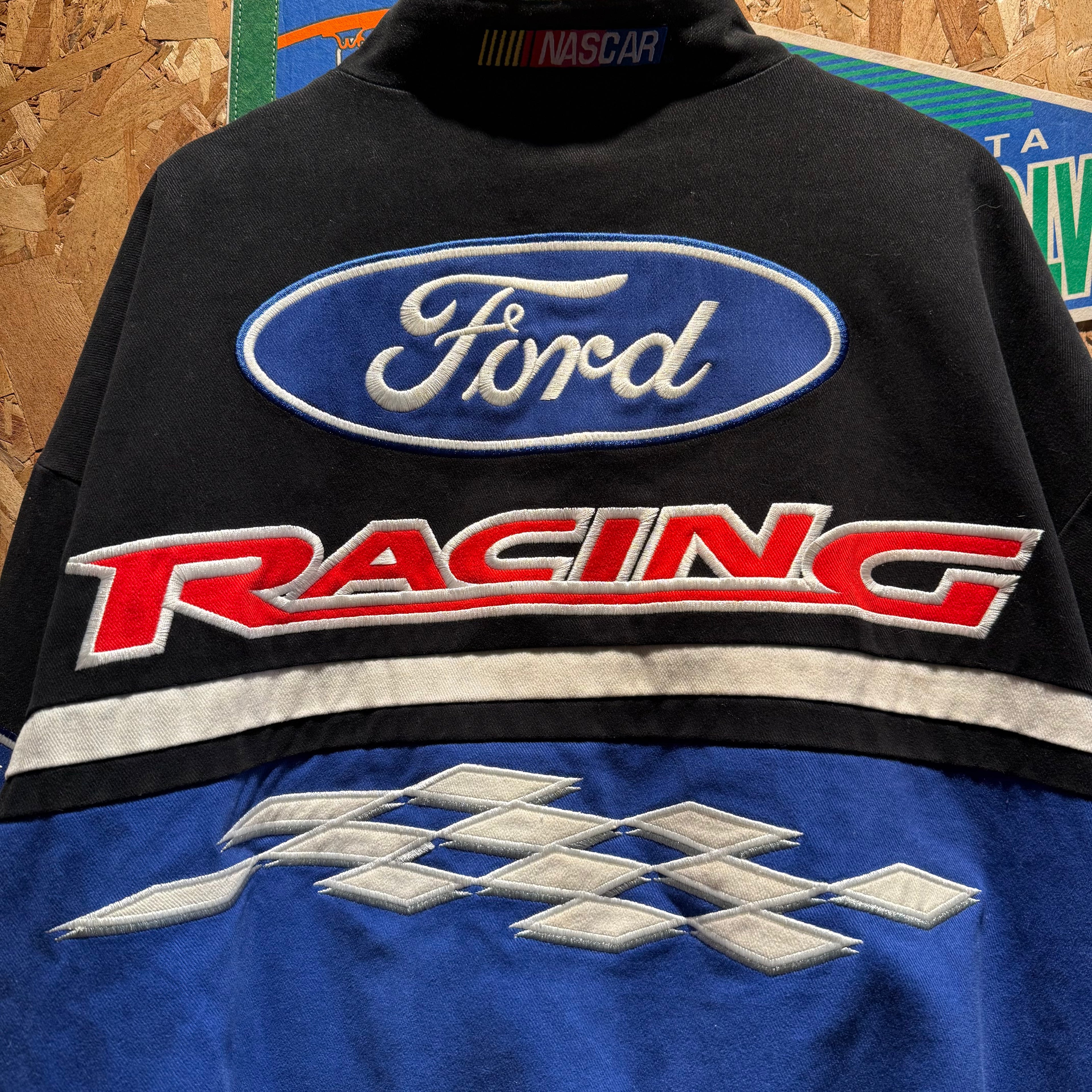 Vintage NASCAR Ford Racing Champions Jersey Jacket: L