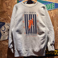 Vtg Champion 100 Years of Illinois University Football Reverse Weave Crewneck Sweatshirt: XL