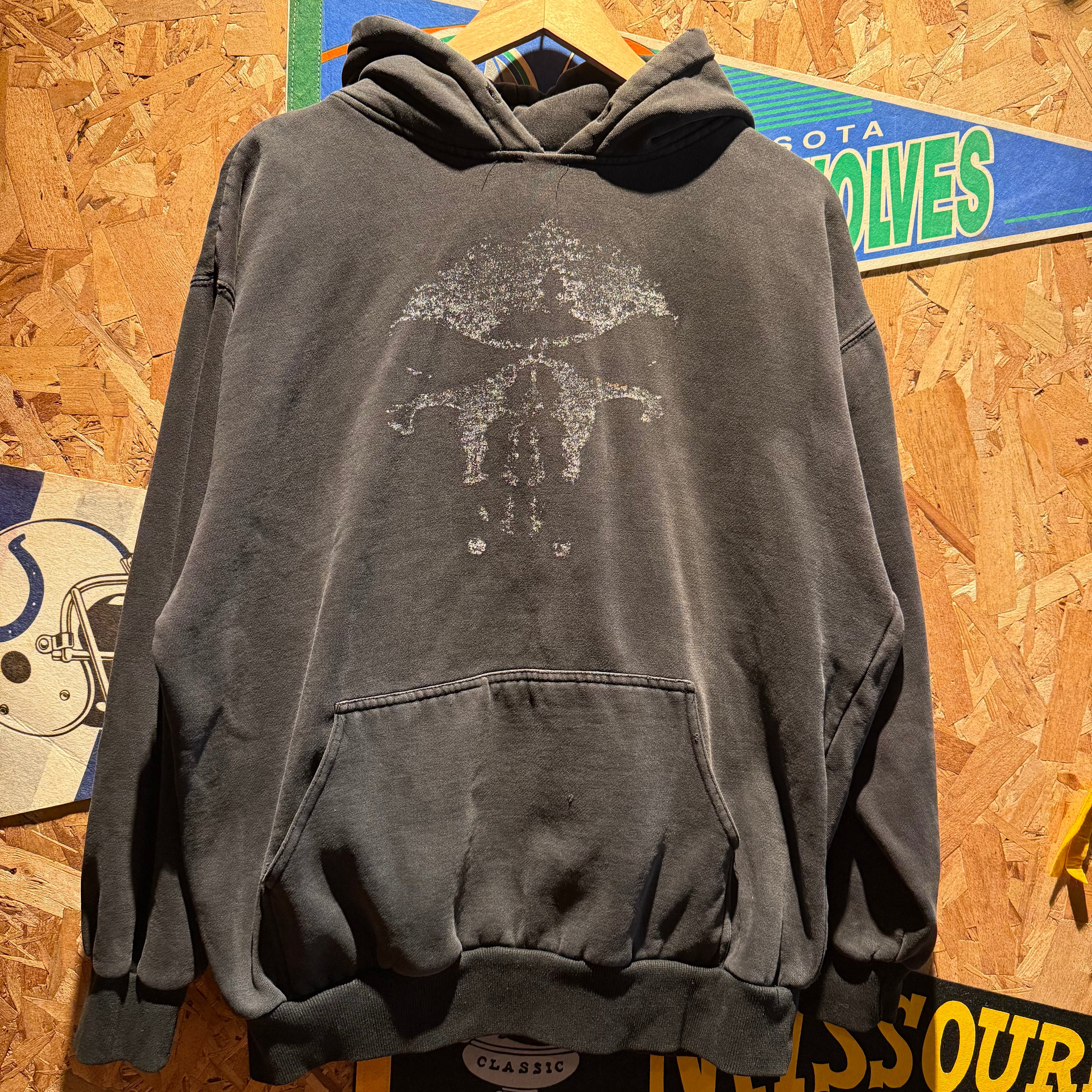 Vintage Marvel Punisher Black Hoodie: L