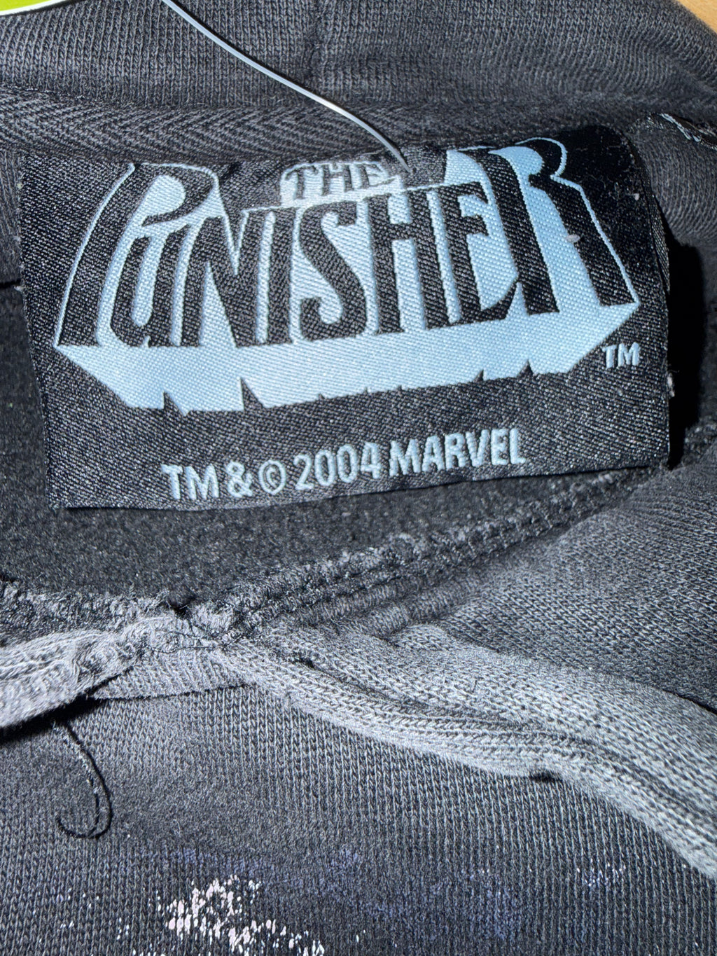 Vintage Marvel Punisher Black Hoodie: L