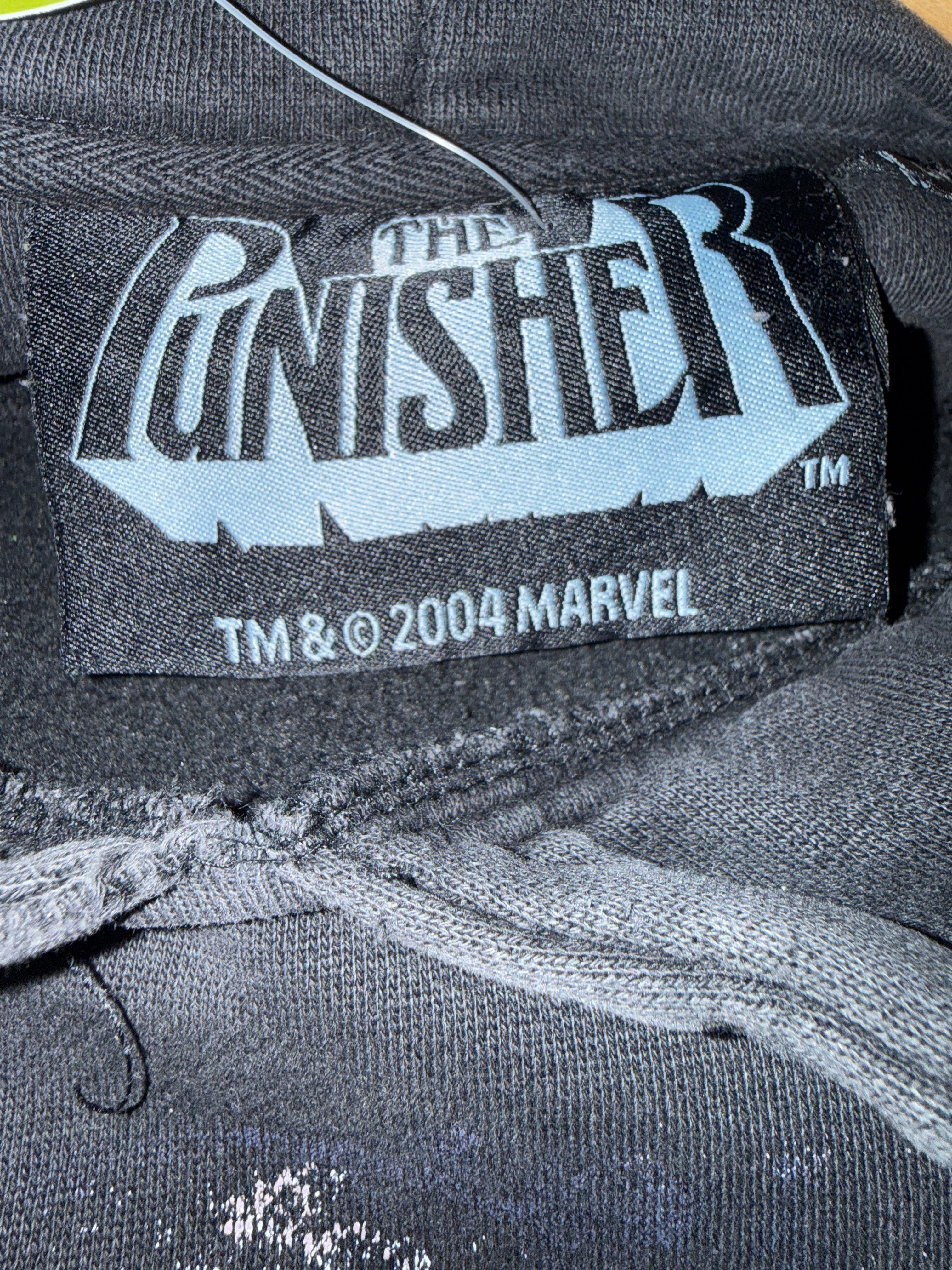 Vintage Marvel Punisher Black Hoodie: L