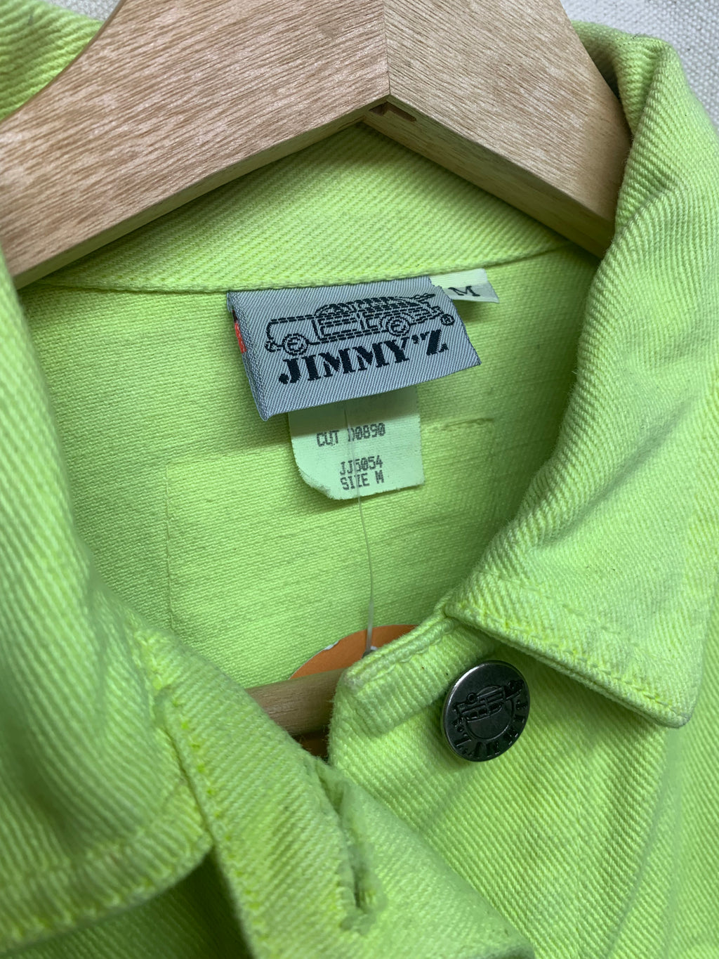 Vintage Jimmy Z Two Piece Neon Green Rave Festival Jacket & Skirt Outfit Medium