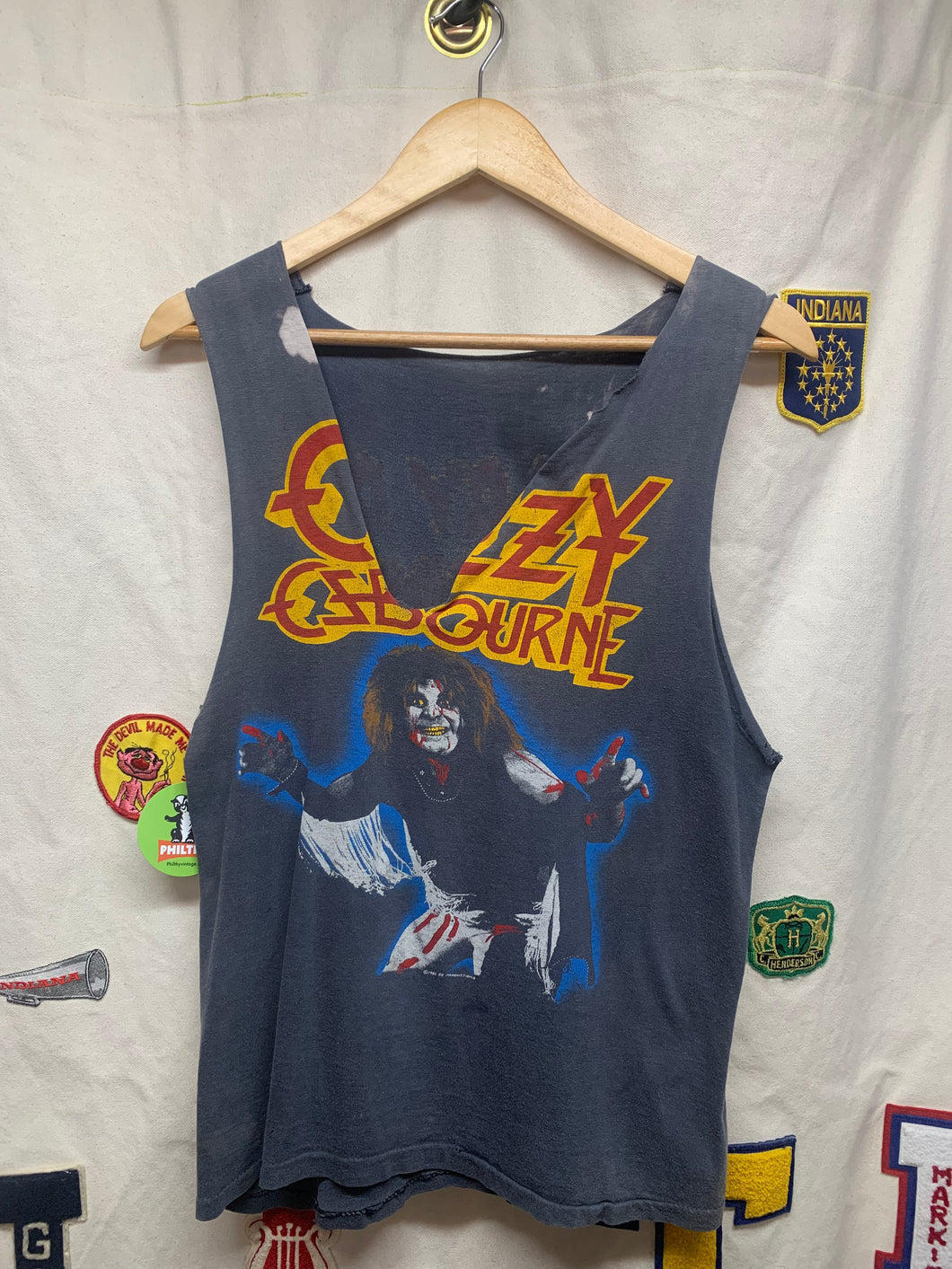 Vintage Ozzy Osbourne 1981 Diary Of A Madman Metal Rock Band Tour Tank Top Medium