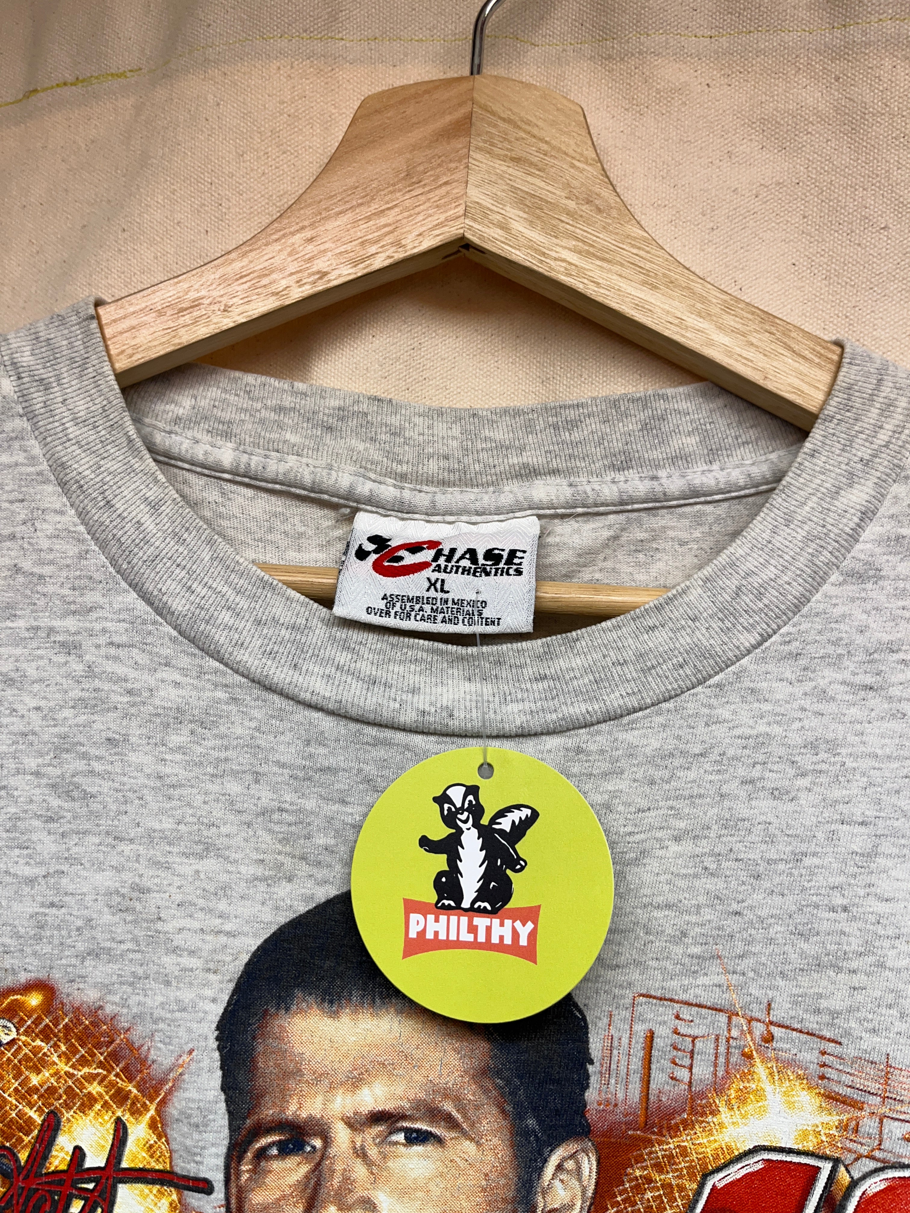 Vintage Nascar Chase Authentic's Bobby Labonte Interstate Batteries Grey T-Shirt: XL