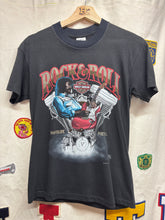 Load image into Gallery viewer, Vintage Harley Davidson Rock and Roll Metal V2 Du Bois 1989 Holoubek Black T-Shirt: Small
