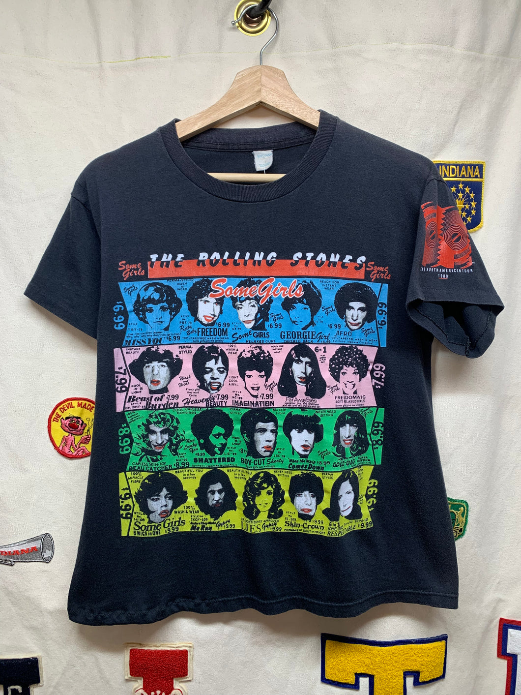 Vintage The Rolling Stones Some Girls 1989 North American Concert Tour T-Shirt: Medium