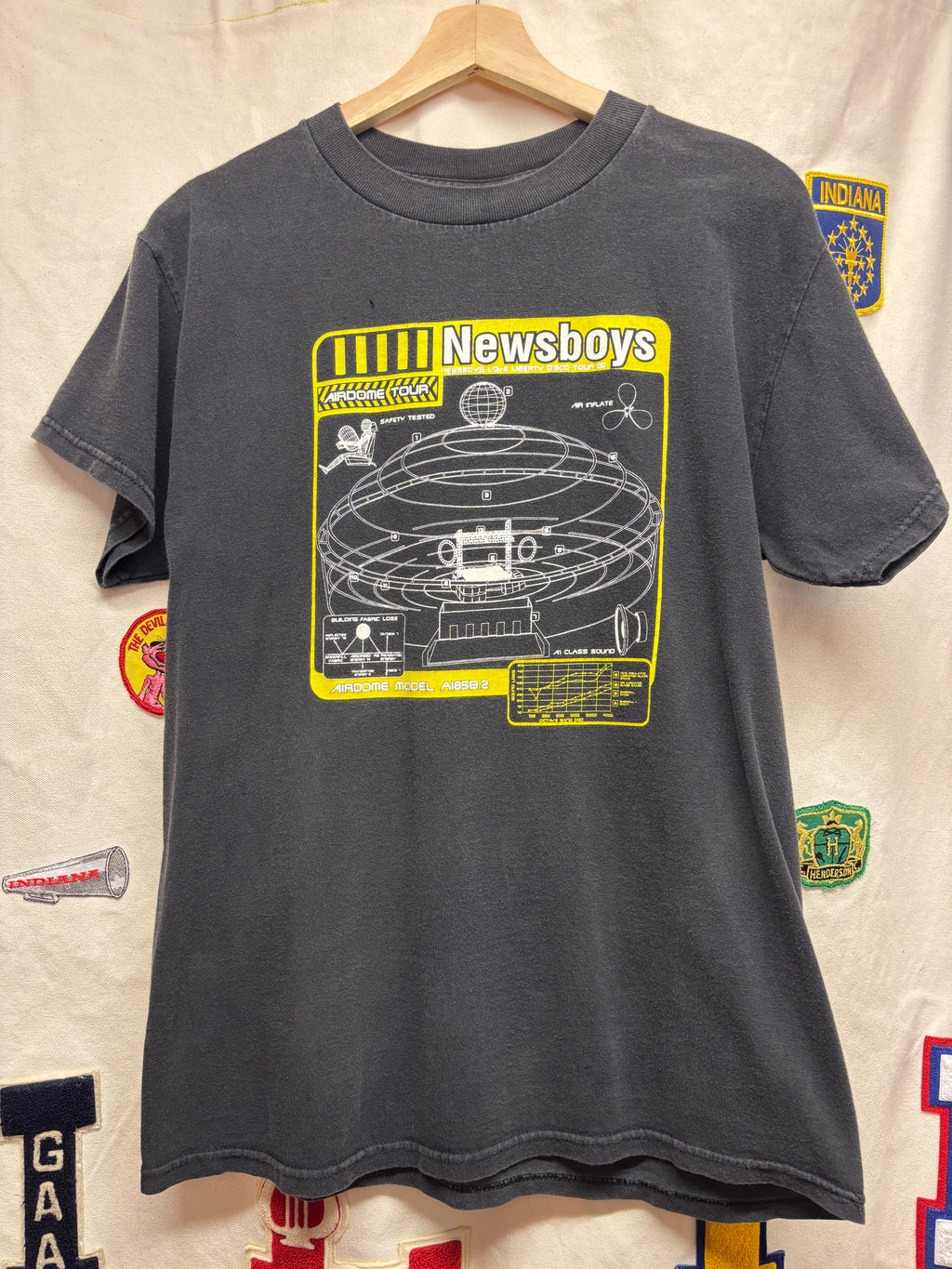 Vintage Newsboys Airdome Concert Tour 2000 Black T-Shirt: Medium