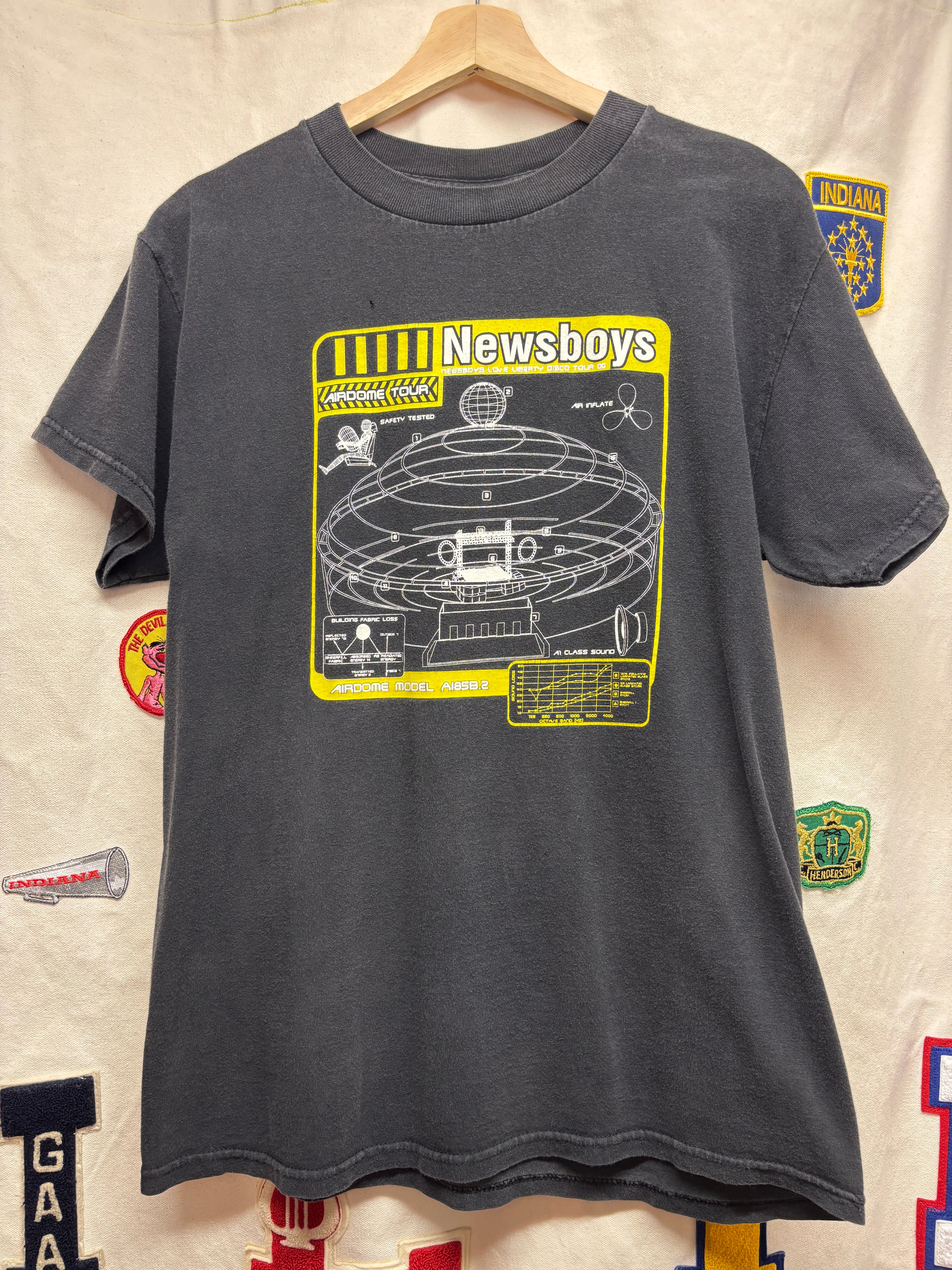 Vintage Newsboys Airdome Concert Tour 2000 Black T-Shirt: Medium