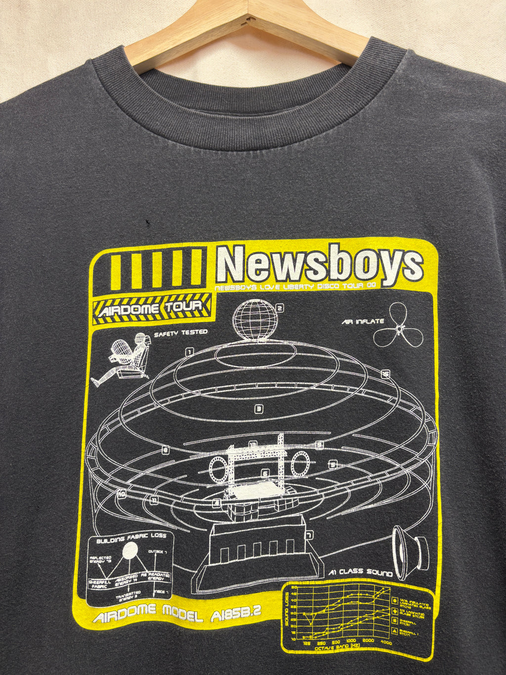 Vintage Newsboys Airdome Concert Tour 2000 Black T-Shirt: Medium