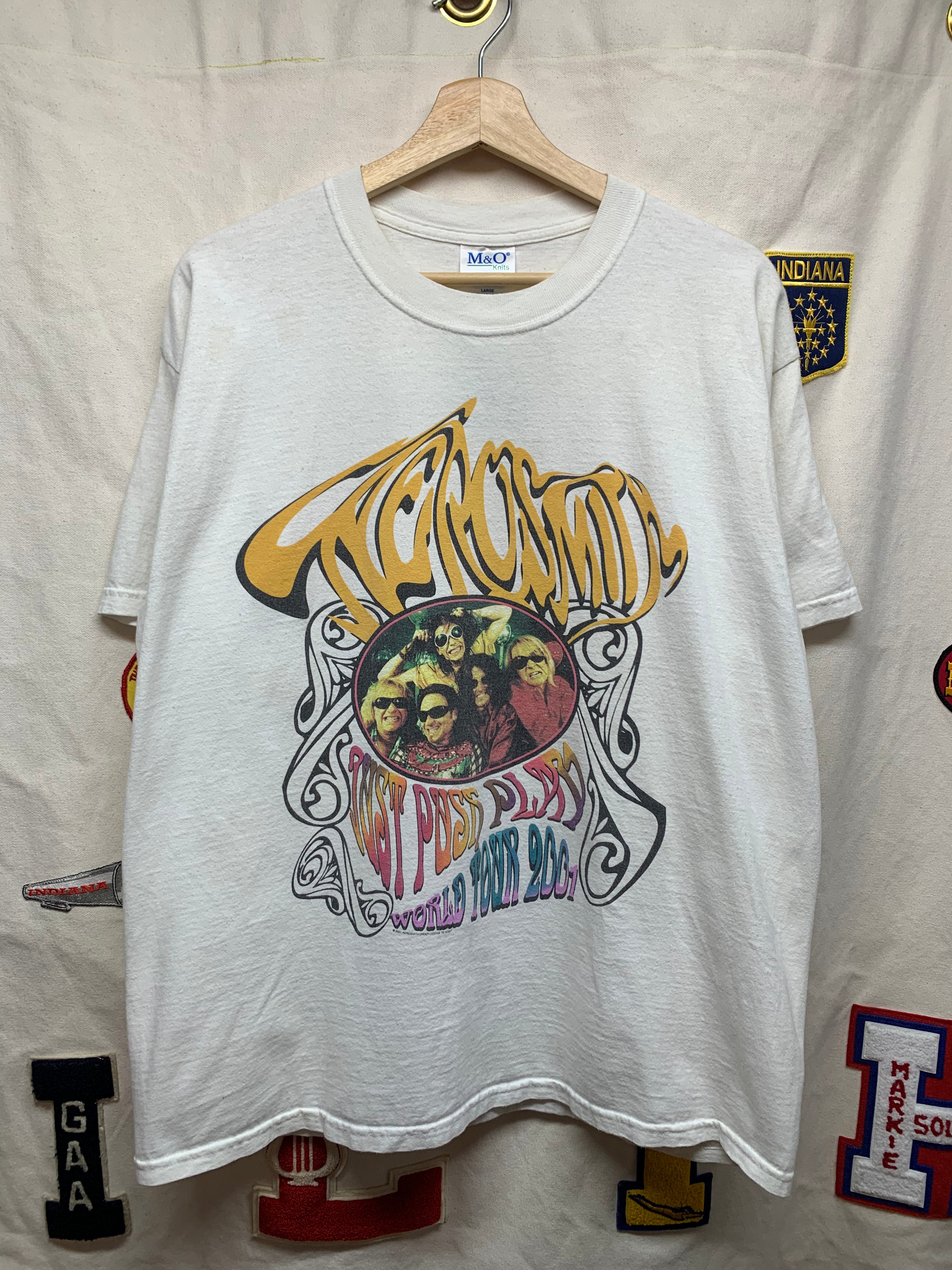 Vintage 2001 Aerosmith Just Push Play World Tour Rock T-Shirt: XL