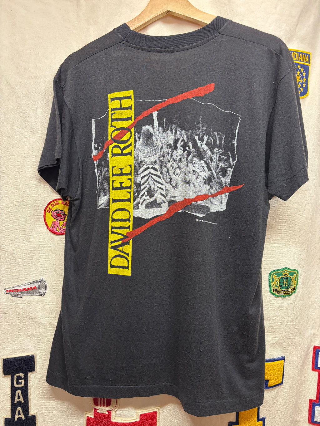 Vintage David Lee Roth Eat Em and Smile 1986 Concert Tour Band T-Shirt: Large