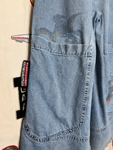 Load image into Gallery viewer, Vintage JNCO Jeans Leaping Lizard Printed Baggy Light Blue Denim Y2K Pants: 30x30
