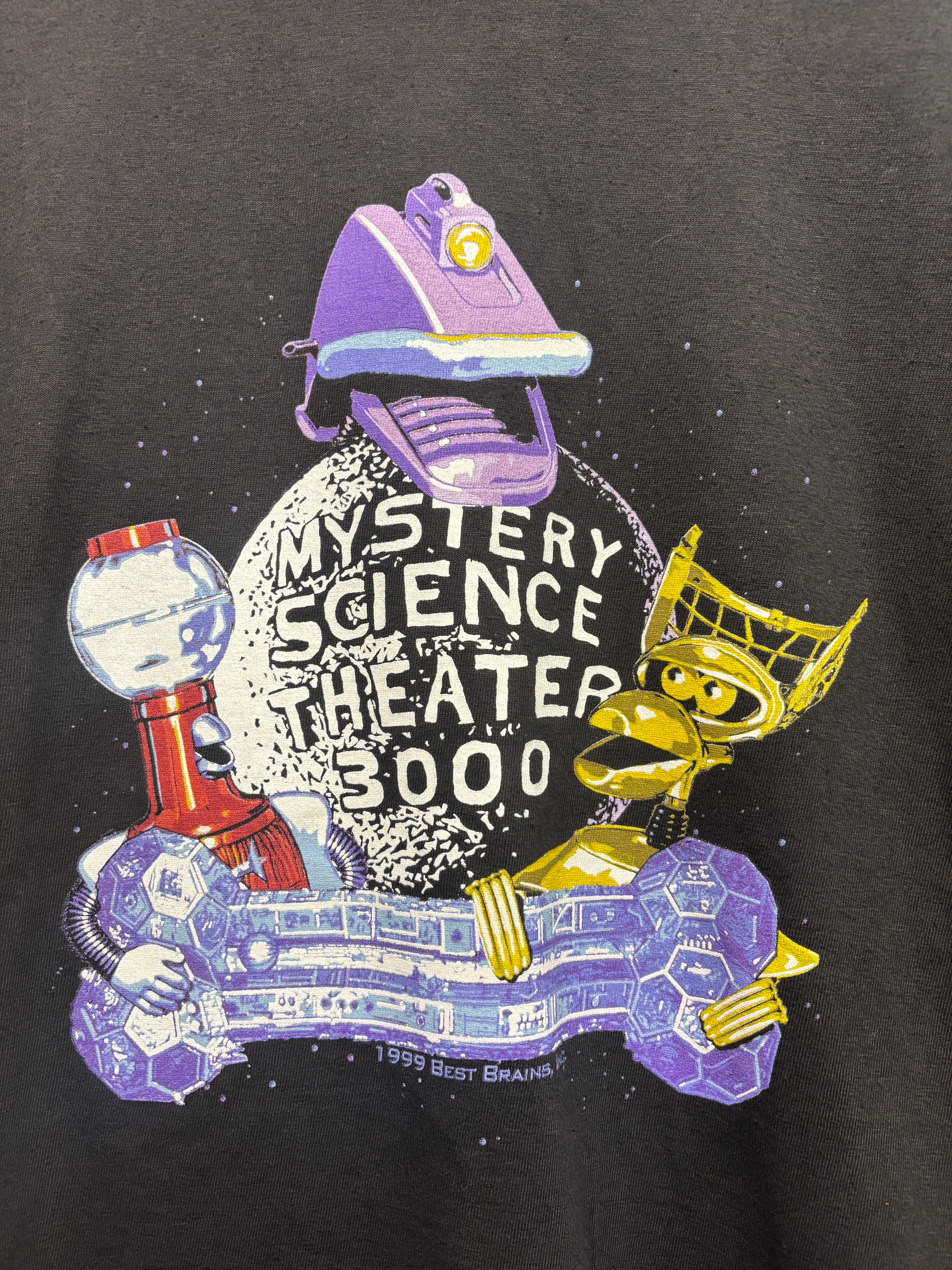 Vintage Mystery Science Theatre 3000 TV Show Promo Black T-Shirt: Large